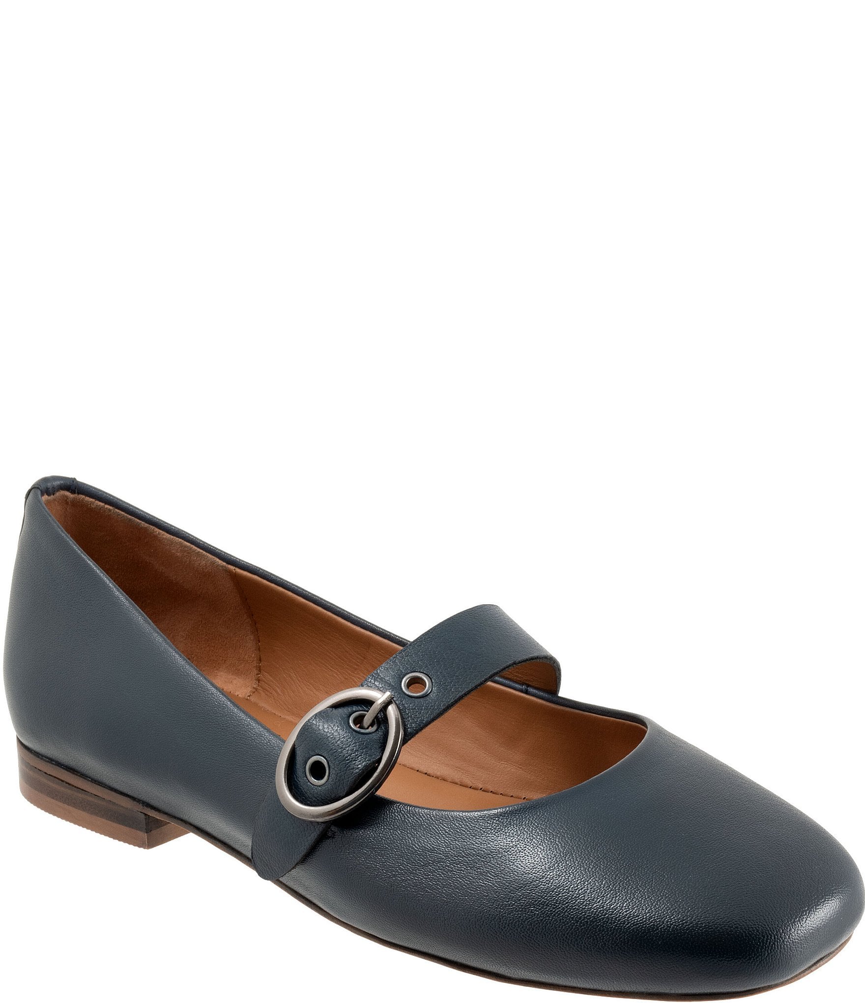 SoftWalk Kassala Leather Mary Jane Flats
