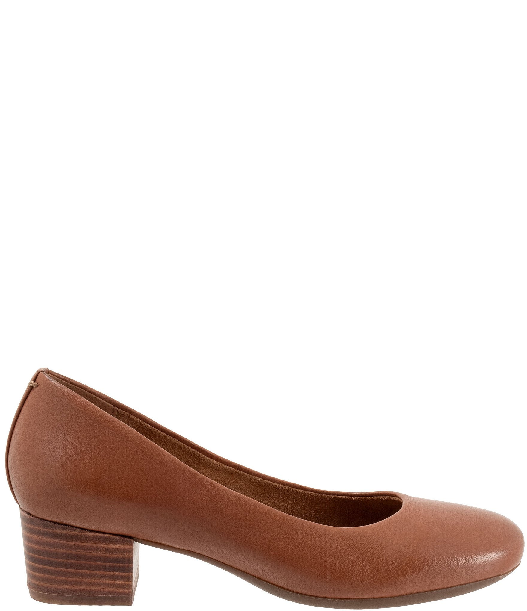 SoftWalk Lynn Leather Block Heel Pumps