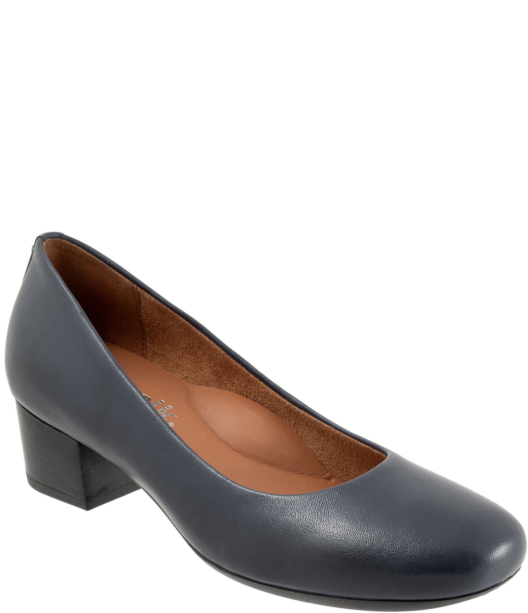 SoftWalk Lynn Leather Block Heel Pumps