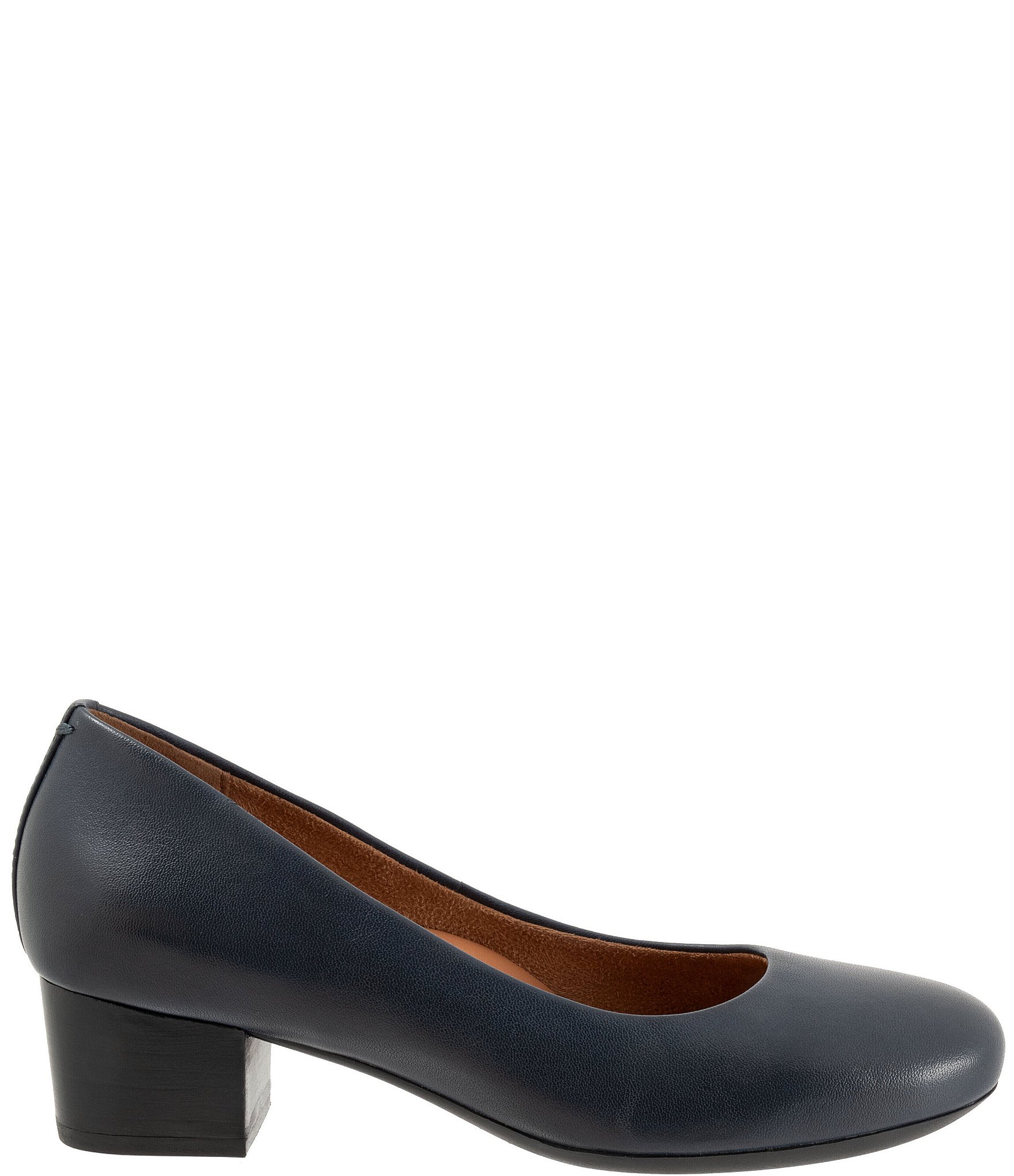 SoftWalk Lynn Leather Block Heel Pumps