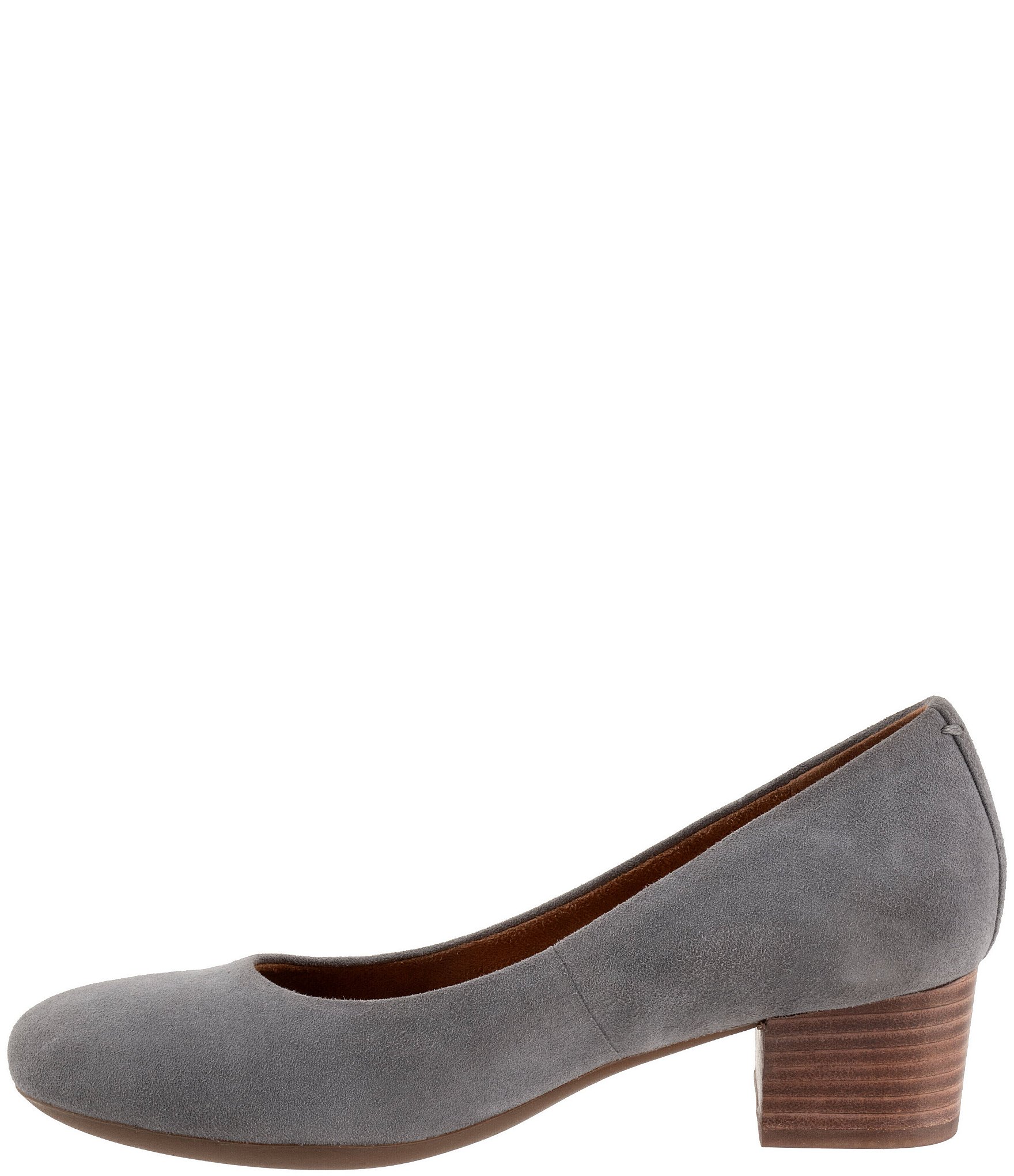 SoftWalk Lynn Suede Block Heel Pumps
