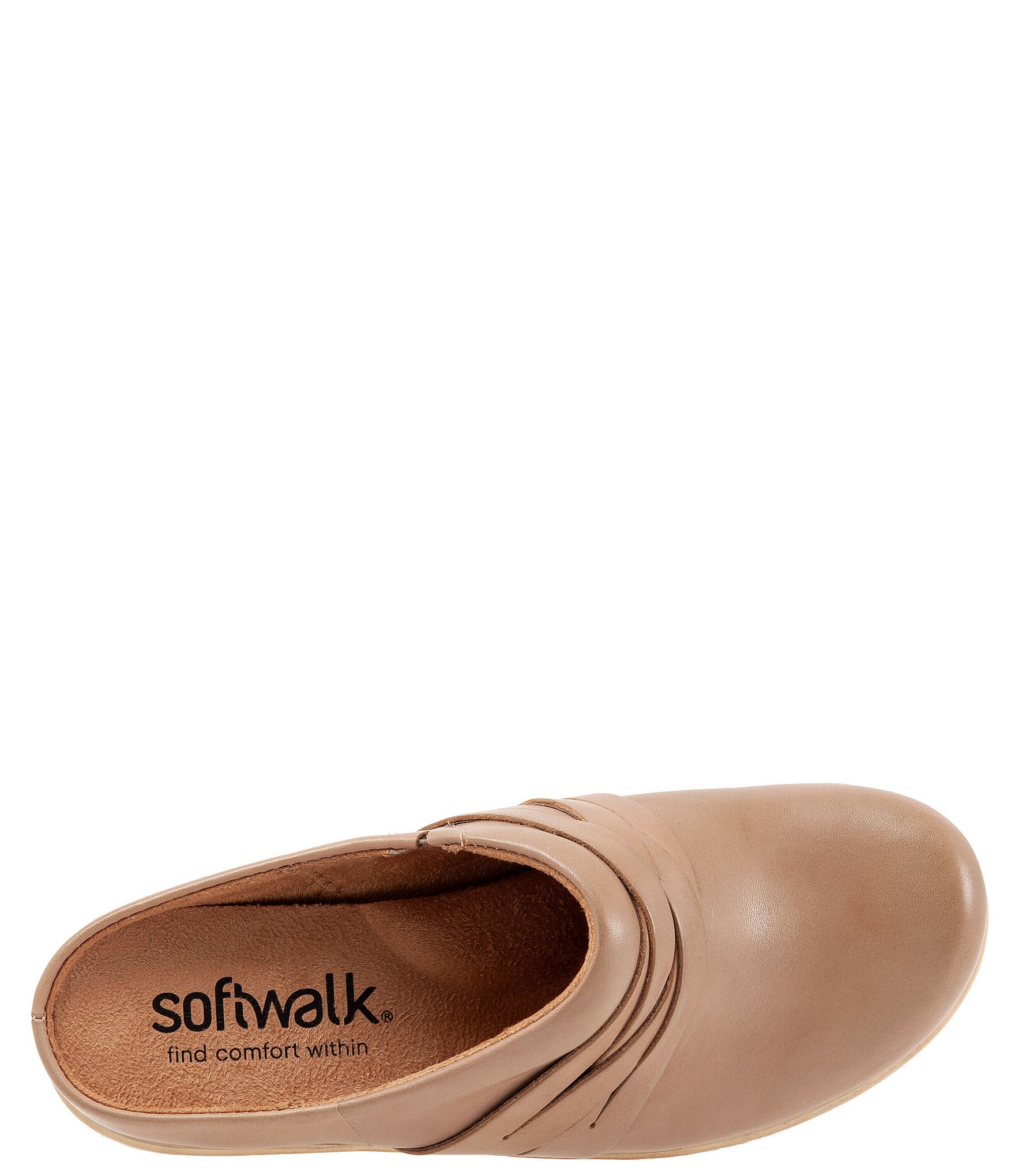 SoftWalk Mackay Leather Woven Strap Clogs