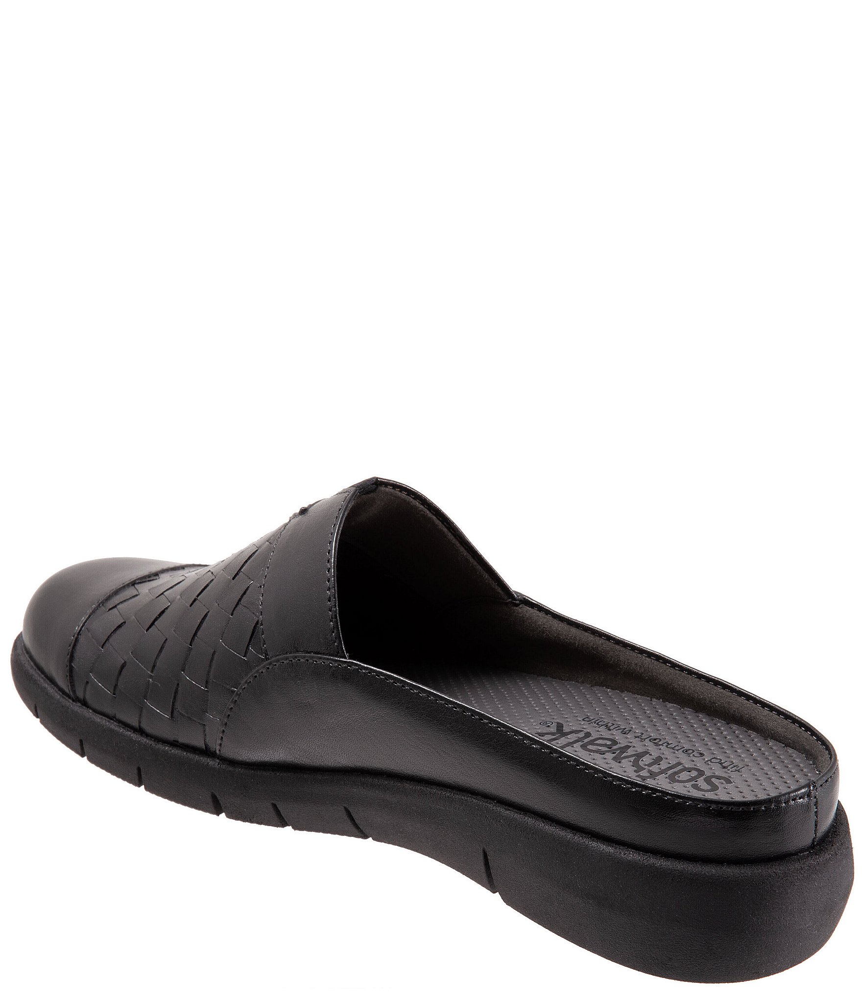 SoftWalk San Marcos II Woven Leather Slip-On Clogs