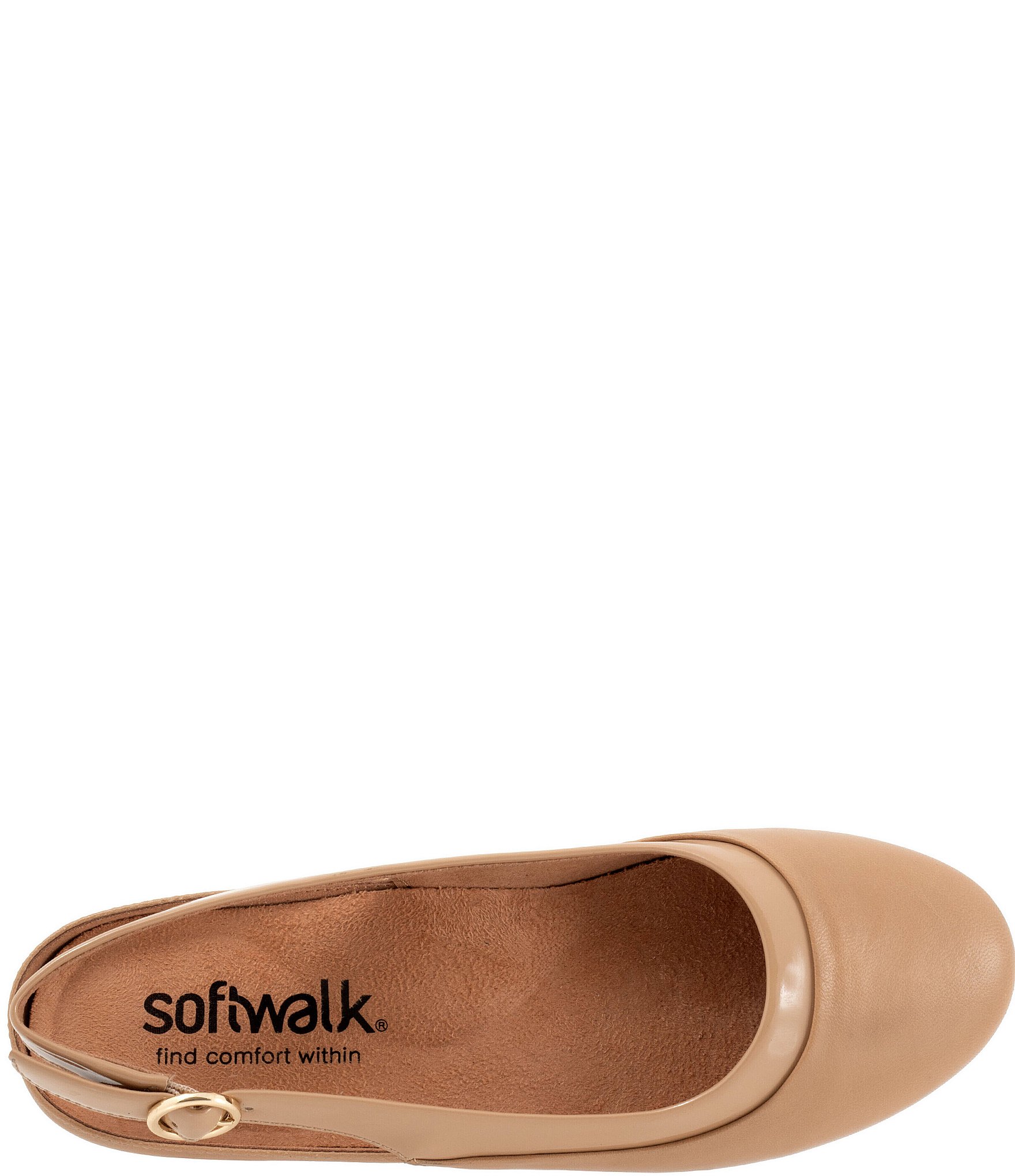 SoftWalk Sheffield Leather Slingback Flats