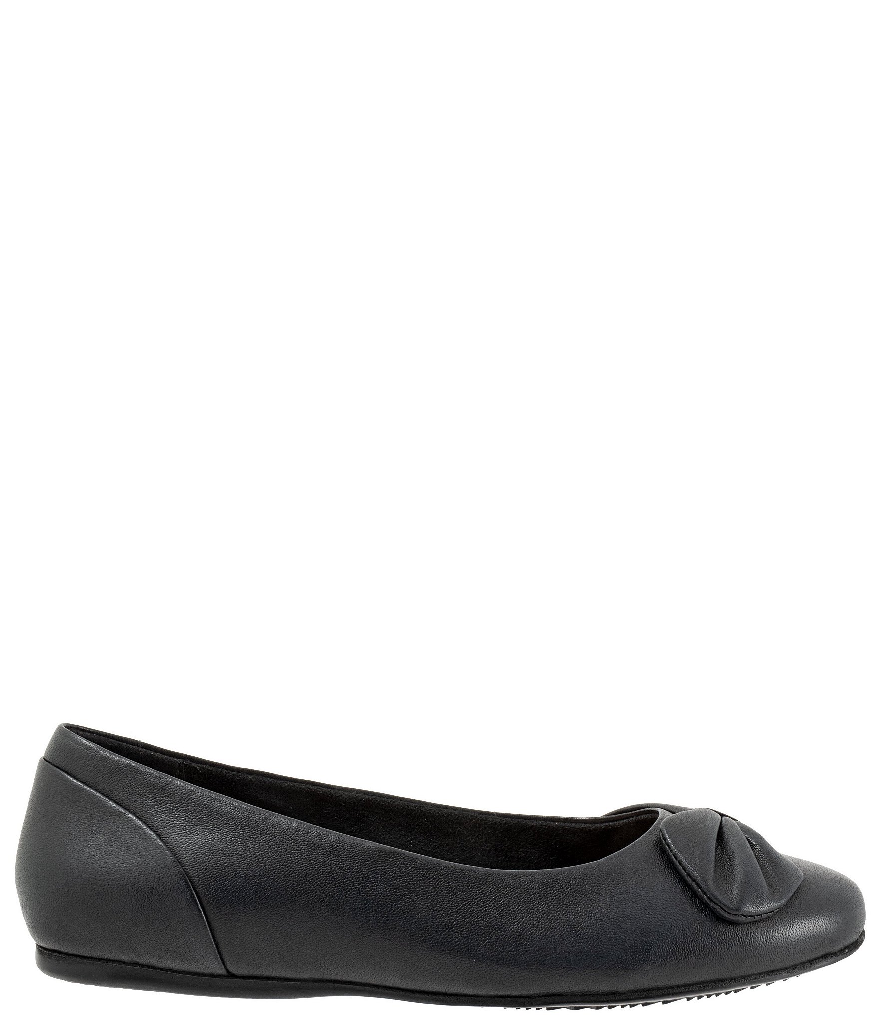 SoftWalk Sofia Leather Bow Flats