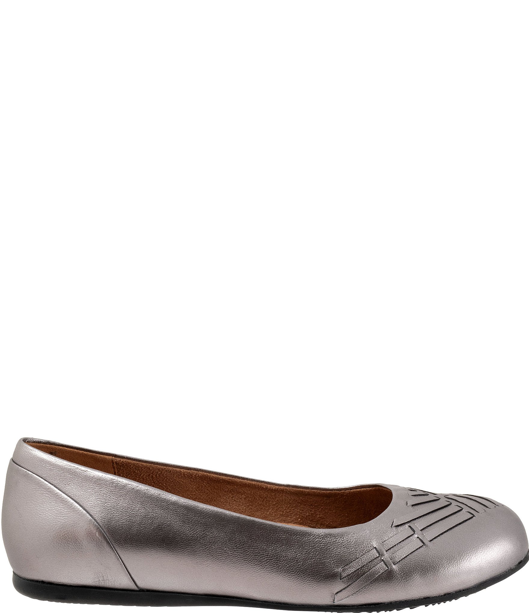 SoftWalk Sonoma Weave Leather Flats