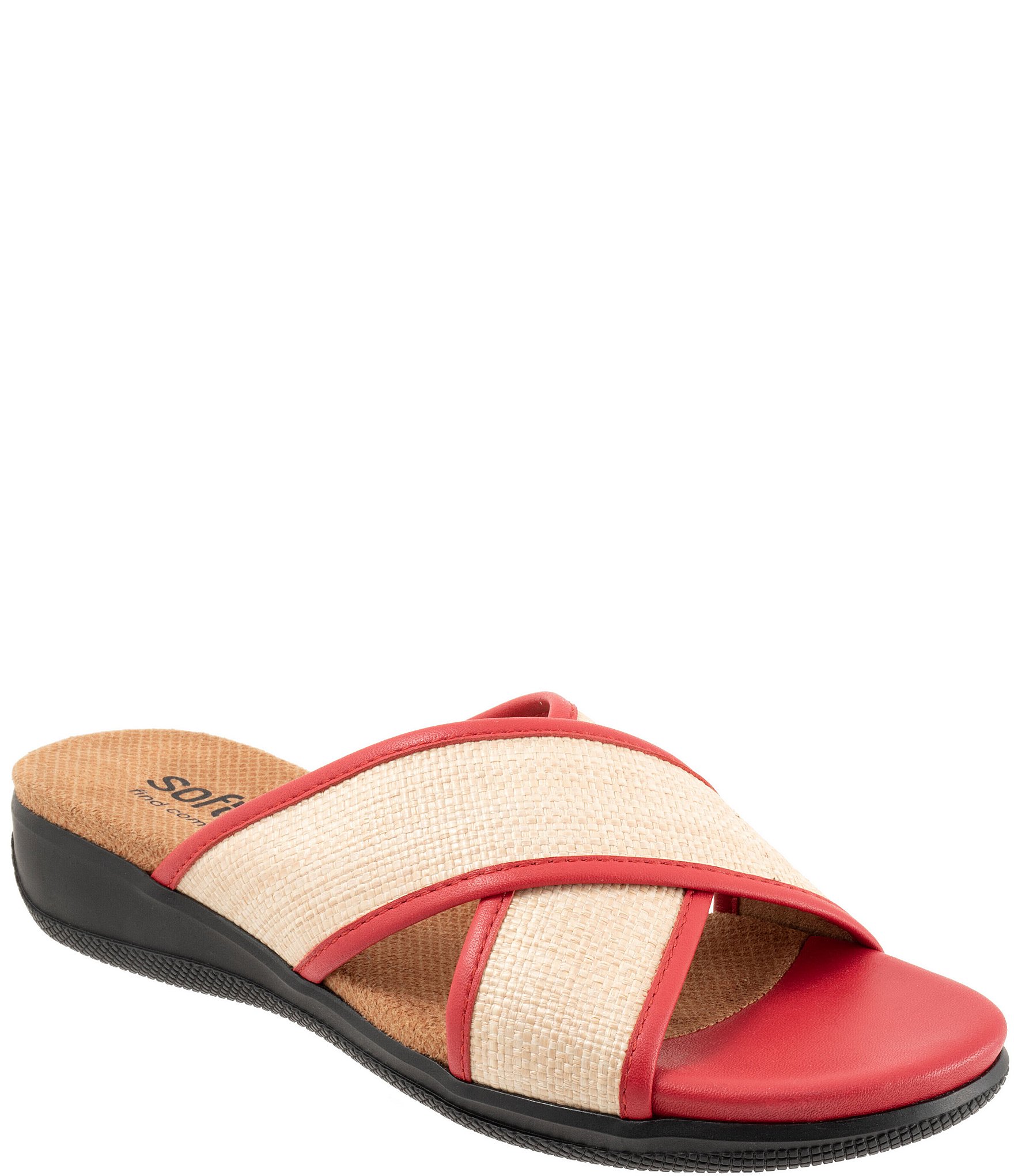 Softwalk Tillman 6.0 Raffia Cross Strap Sandals