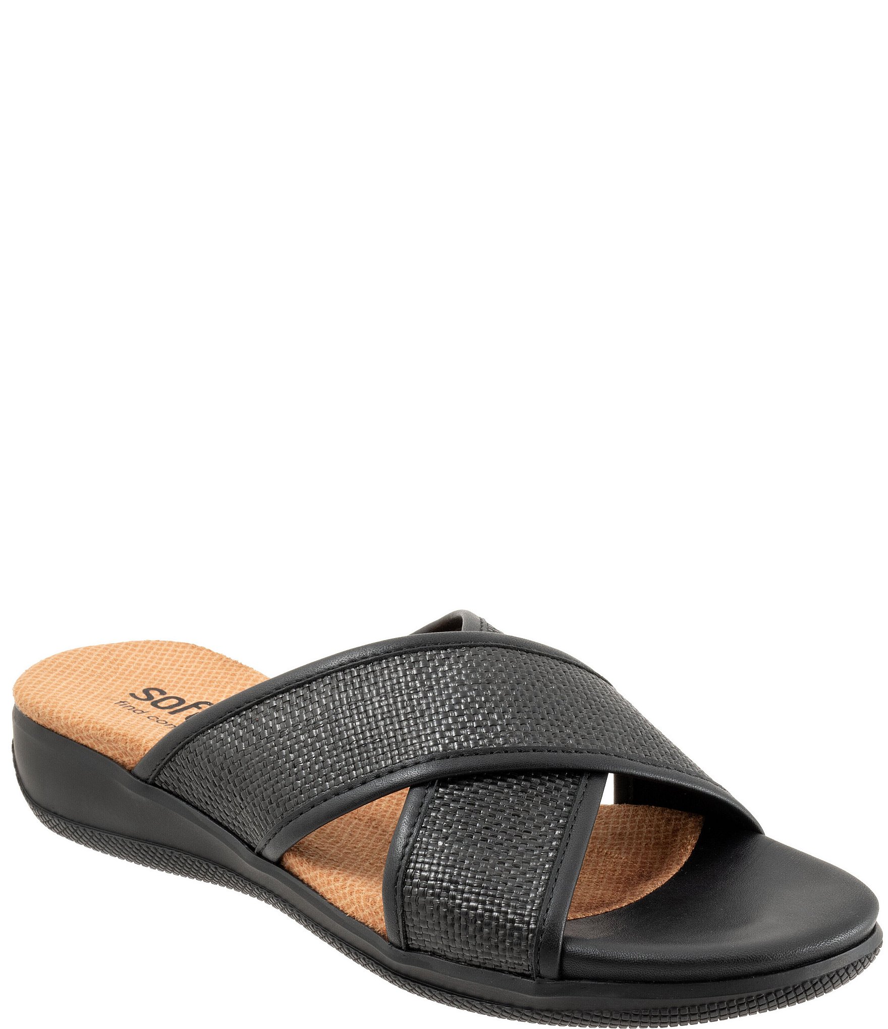 Softwalk Tillman 6.0 Raffia Cross Strap Sandals