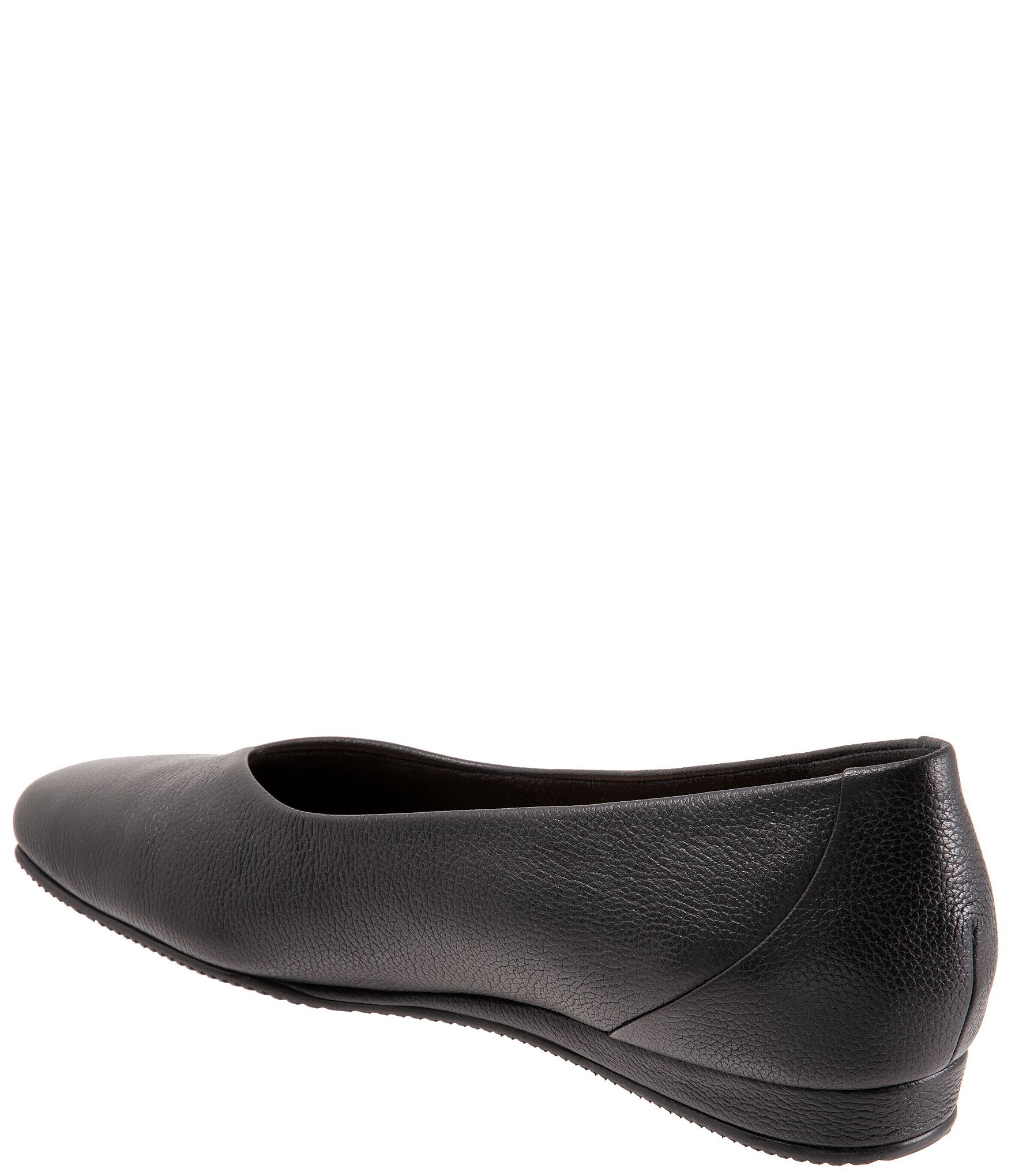 SoftWalk Vellore Tumbled Leather Square Toe Flats