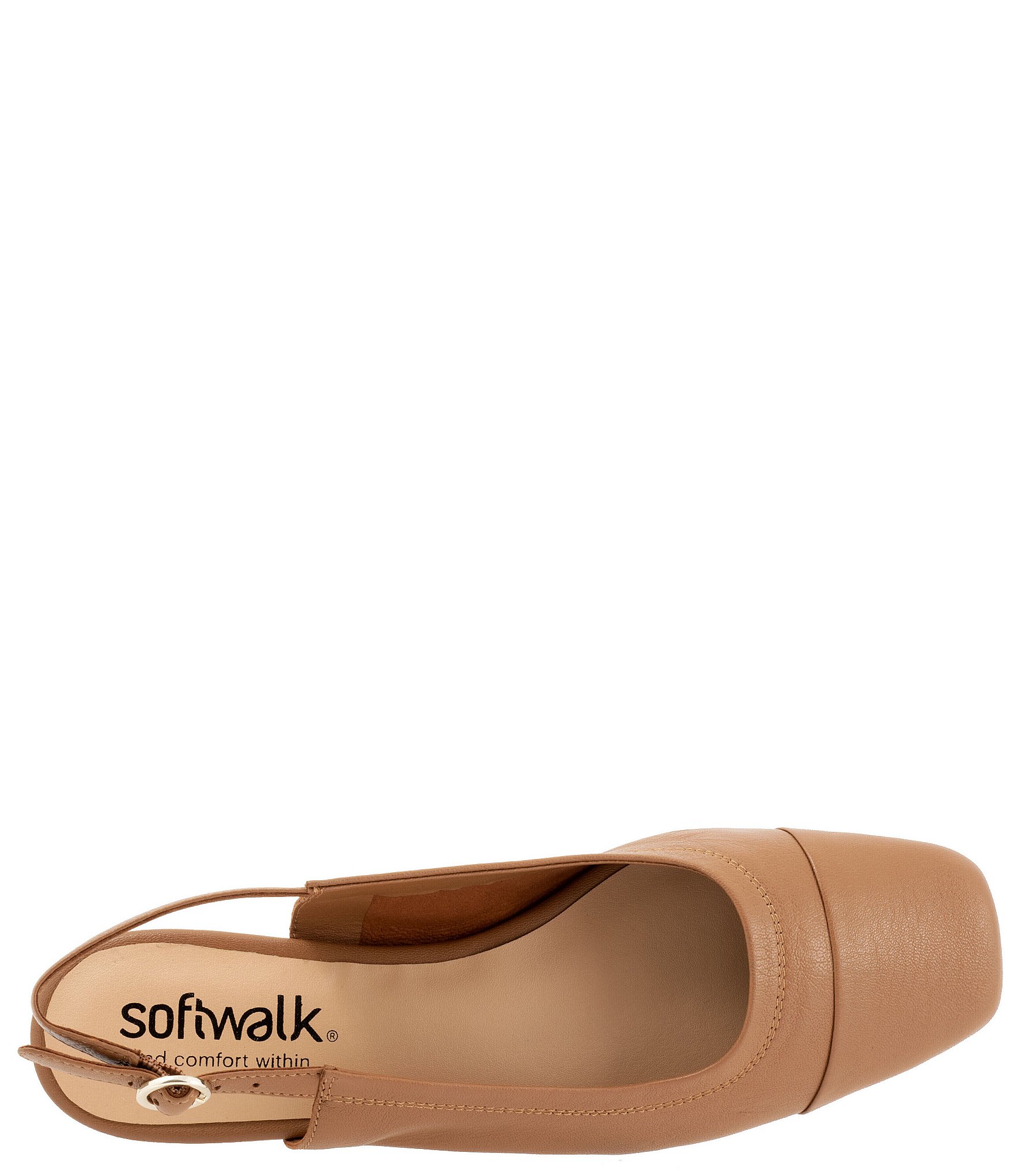 SoftWalk Vittoria Leather Sling Flats