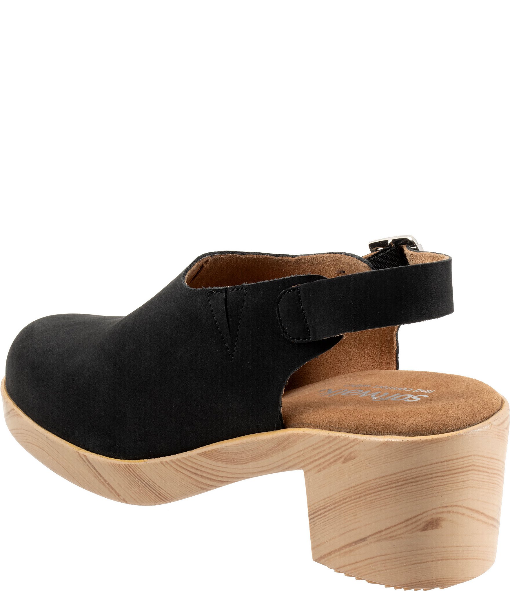 SoftWalk Women's Fairbanks Nubuck Suede Slingback Clogs