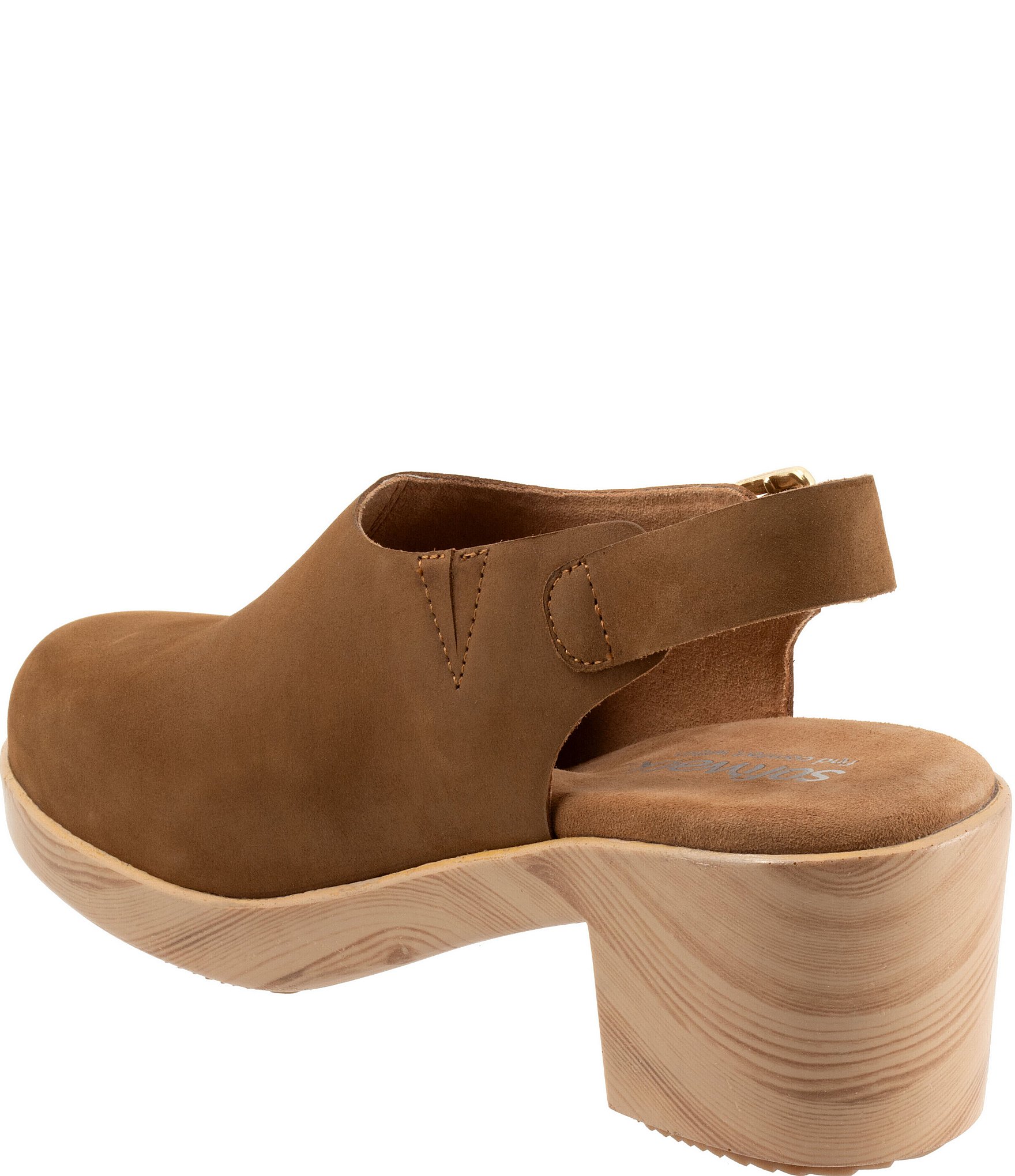 SoftWalk Women's Fairbanks Nubuck Suede Slingback Clogs