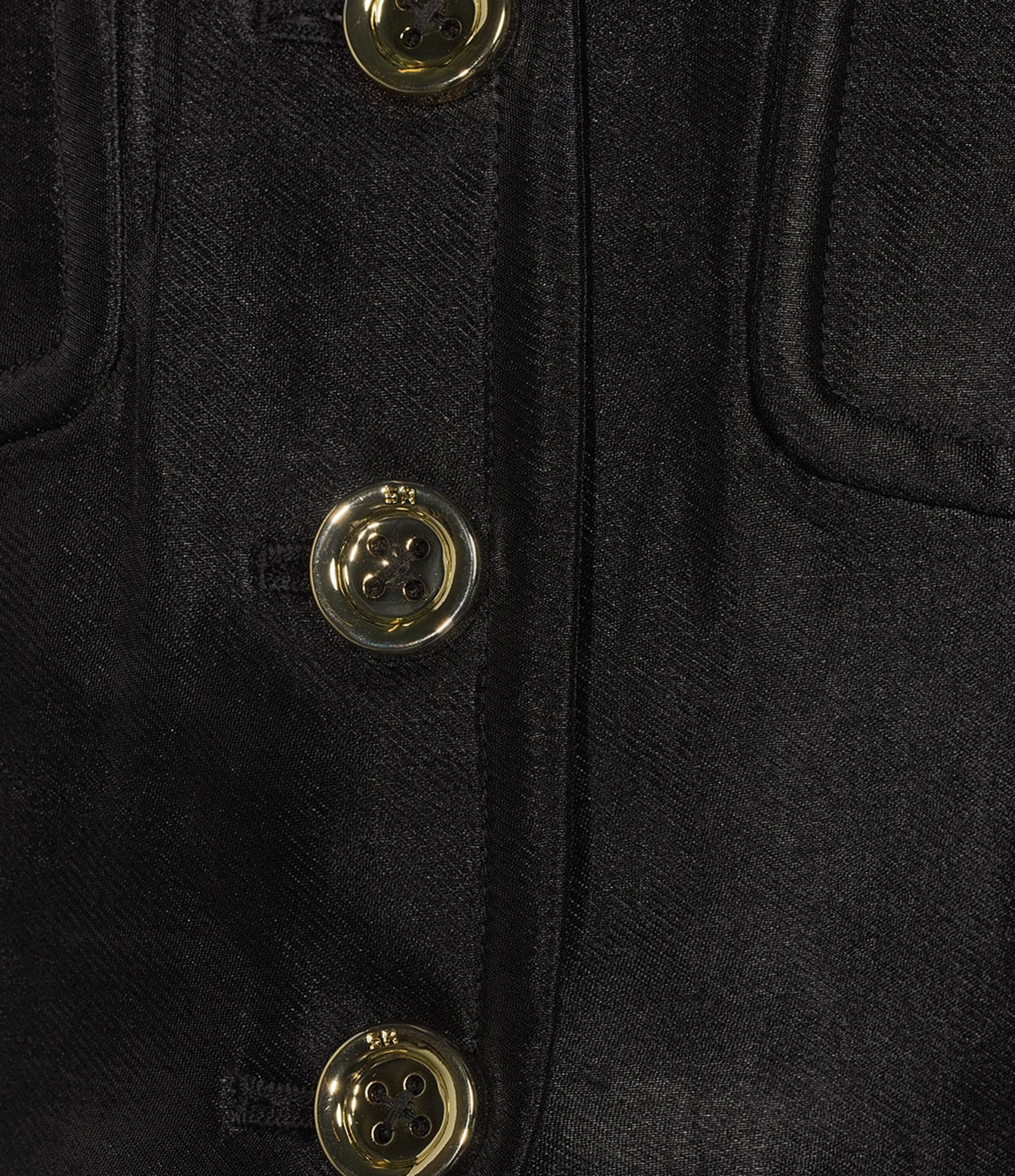 Sonia Rykiel Stand Collar Long Sleeve Gold Button Front Officer Jacket