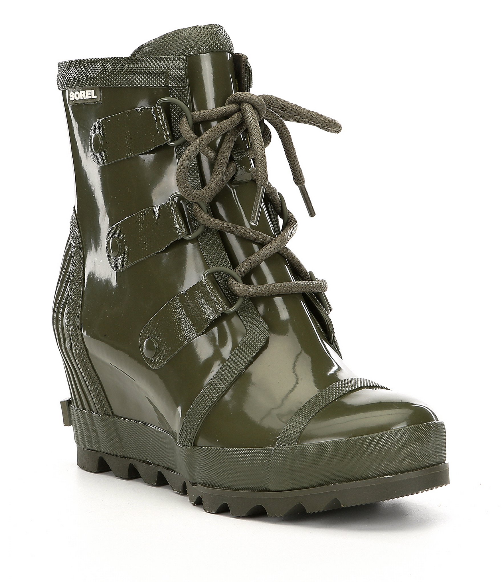 sorel joan rain wedge gloss