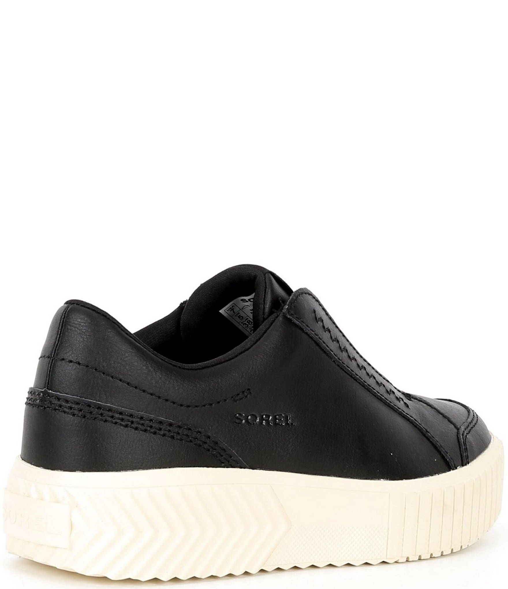 Sorel Ona Ave Leather Slip On Platform Sneakers