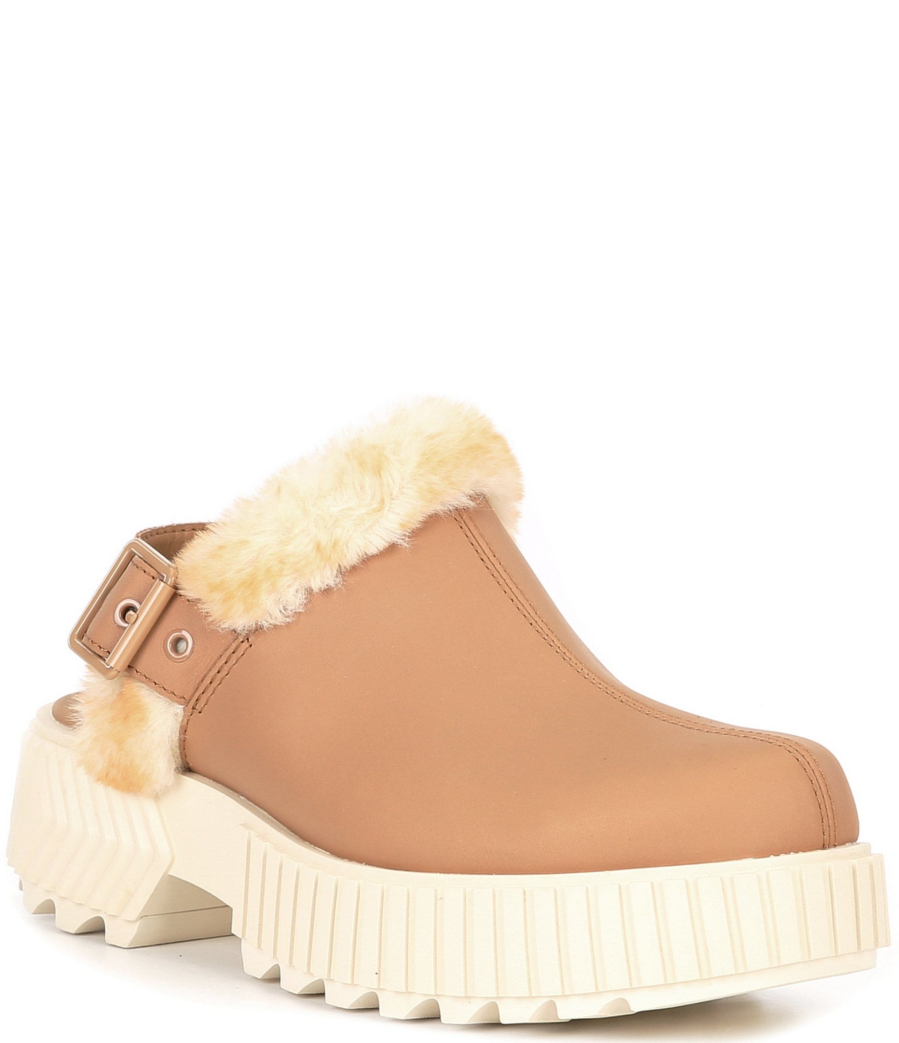 Clogs with fur trim online