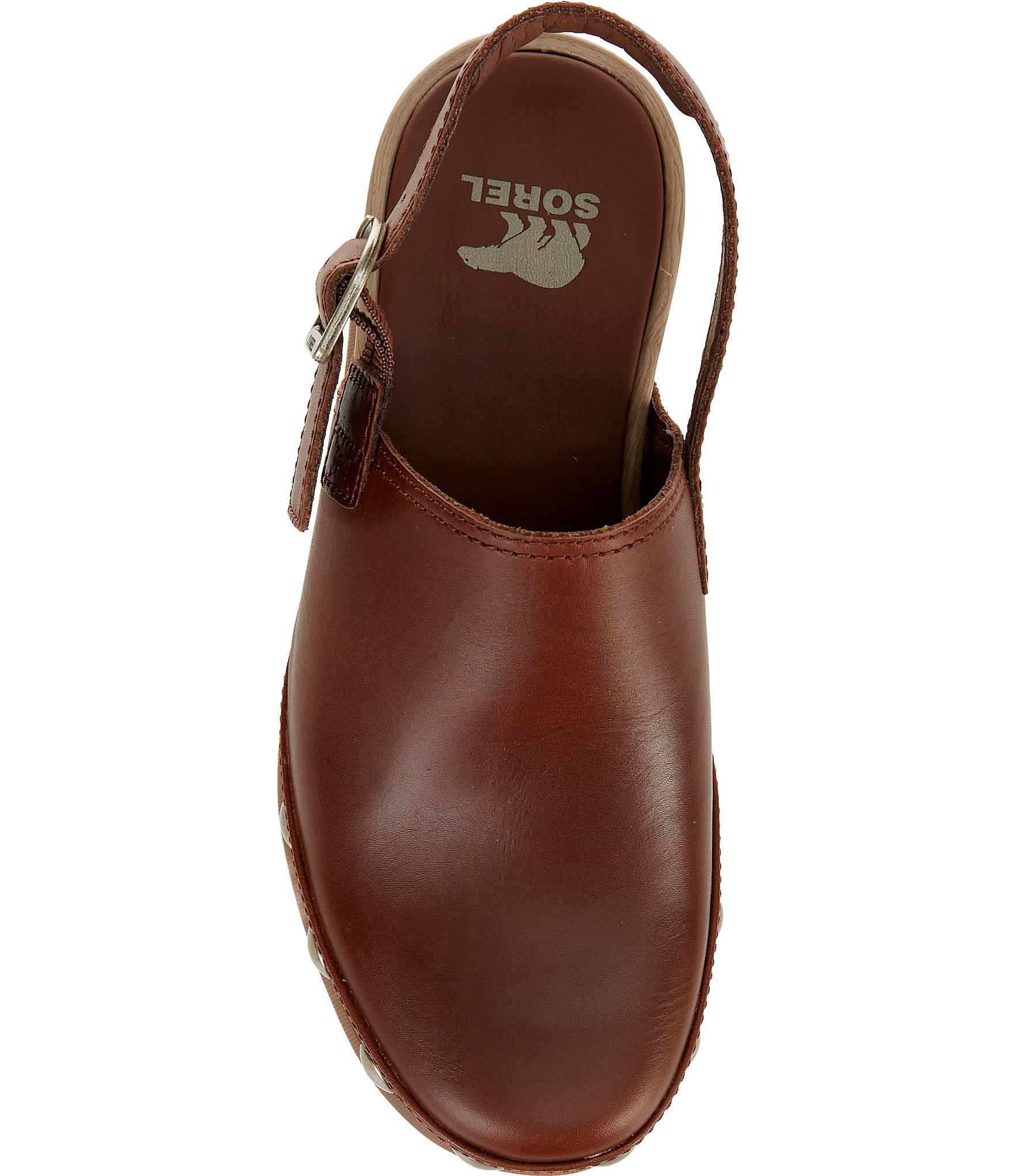 Sorel Roam'N RVT Leather Studded Detail Slingback Clogs
