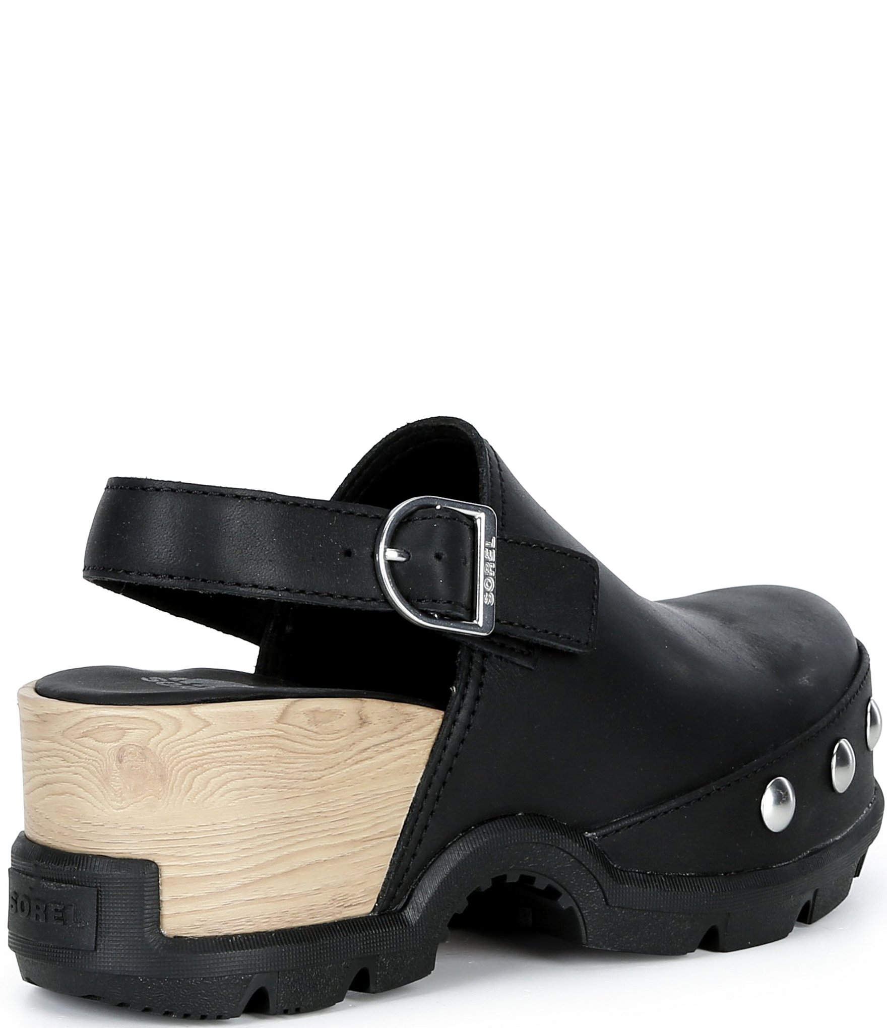 Sorel Roam'N RVT Leather Studded Detail Slingback Clogs