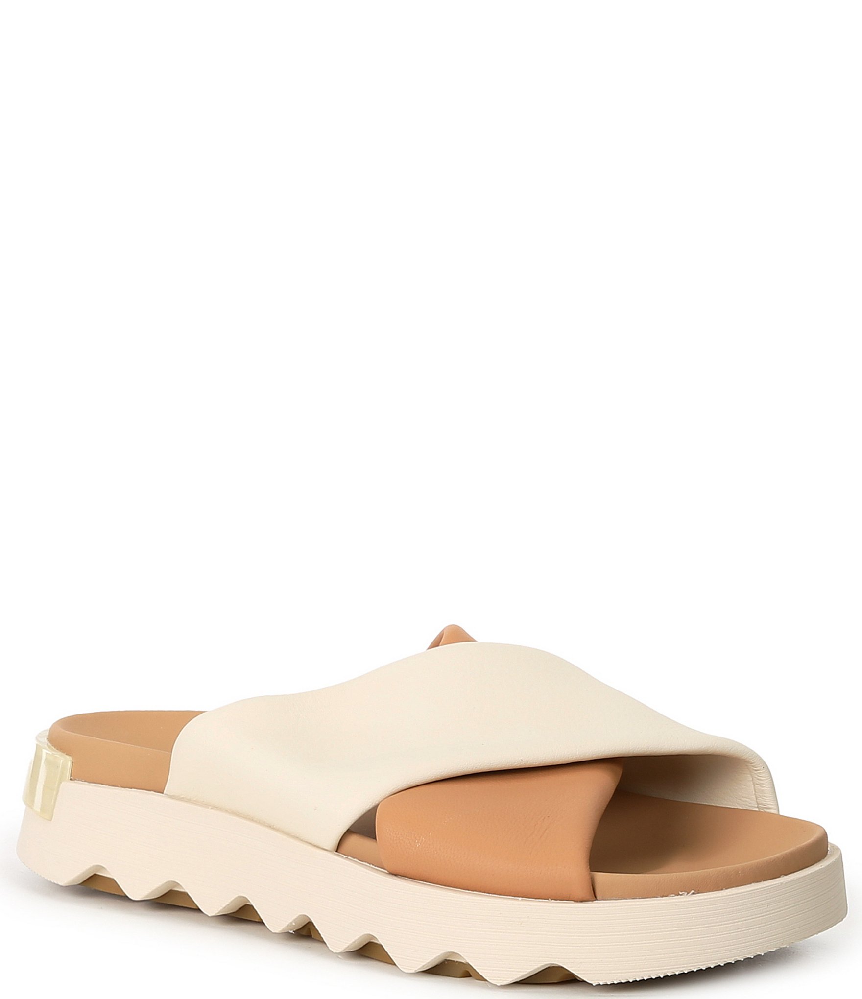 Sorel Viibe Crisscross Slide Leather Sandals | Dillard's
