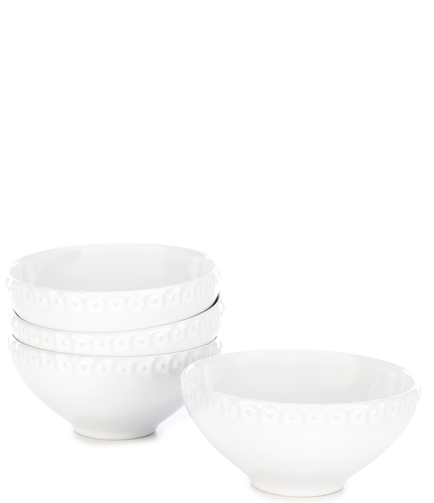 Tall Cereal Bowl - White - Set of 4 – Hummingbird Home & Co.