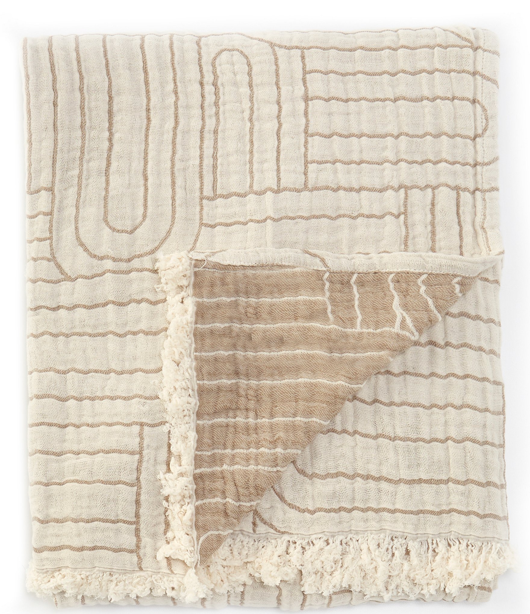 Southern Living Alton Double Weave Garment Washed Throw | Dillard's