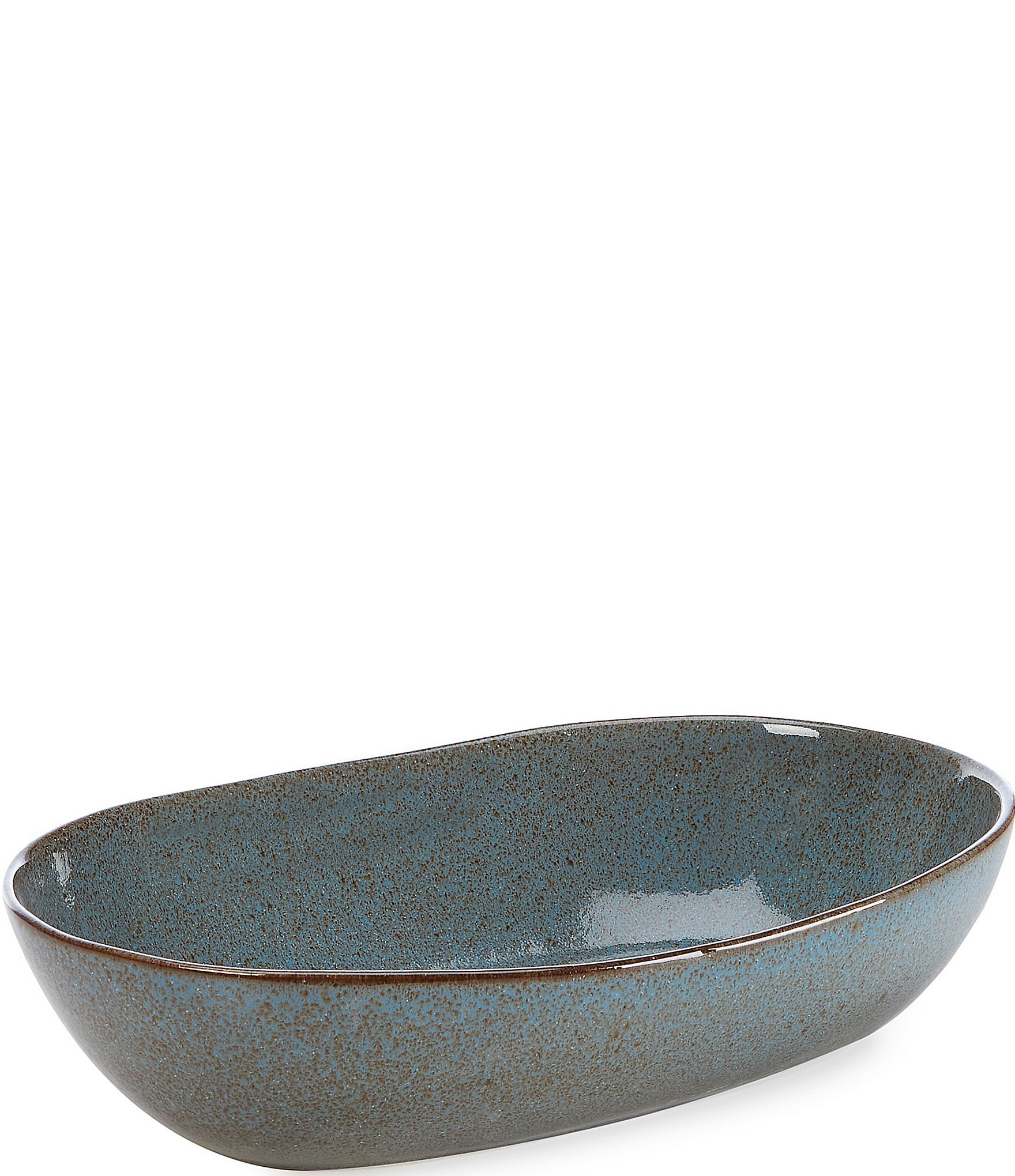 Southern Living Astra Collection Glazed Stoneware Oval Baker, Boxed