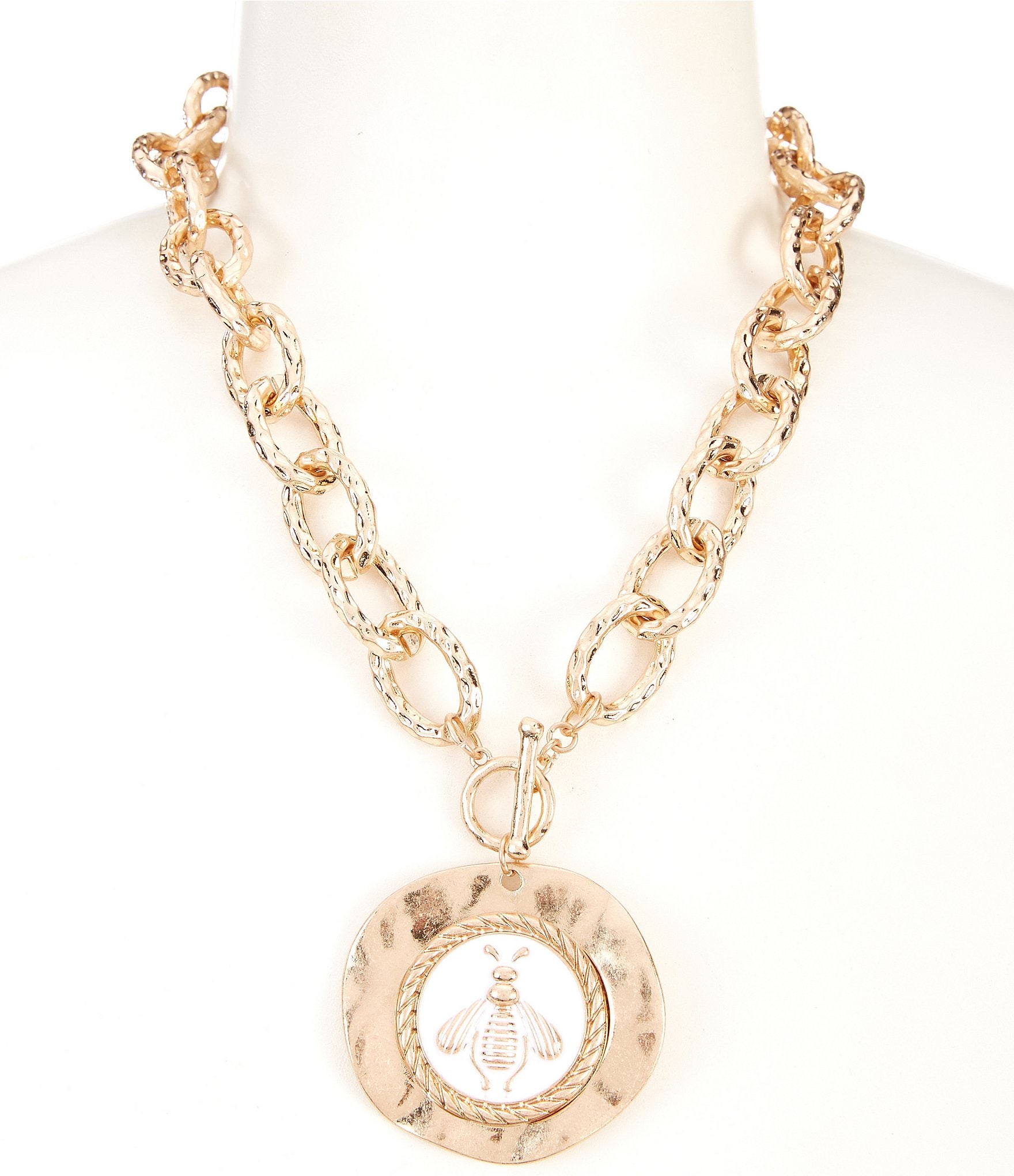 Southern Living Bee Disc Short Pendant Necklace | Dillard's