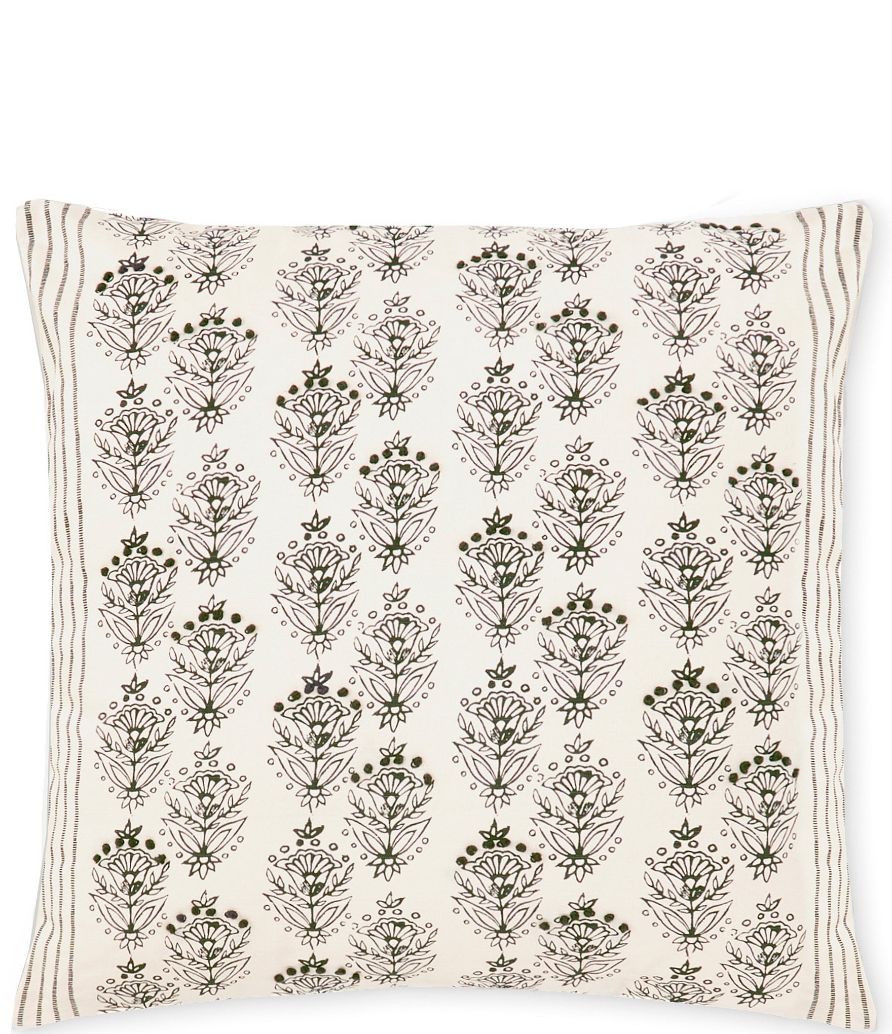 Southern Living Block Print Floral Square Pillow