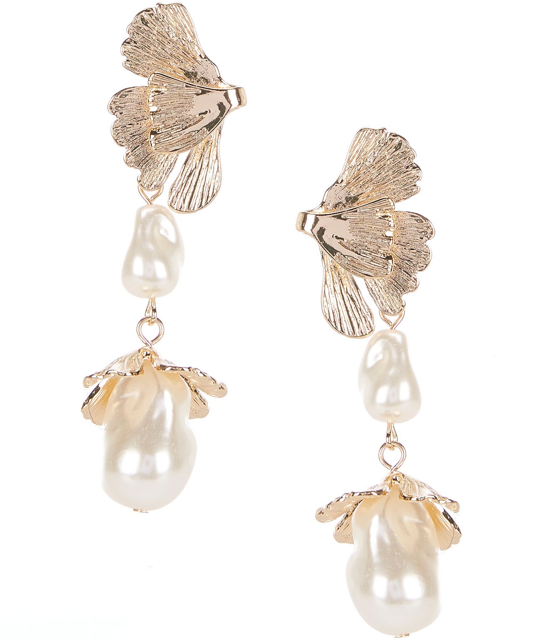 Southern Living Borrowed & Blue by Southern Living Pearl Botanica Chandelier Earrings