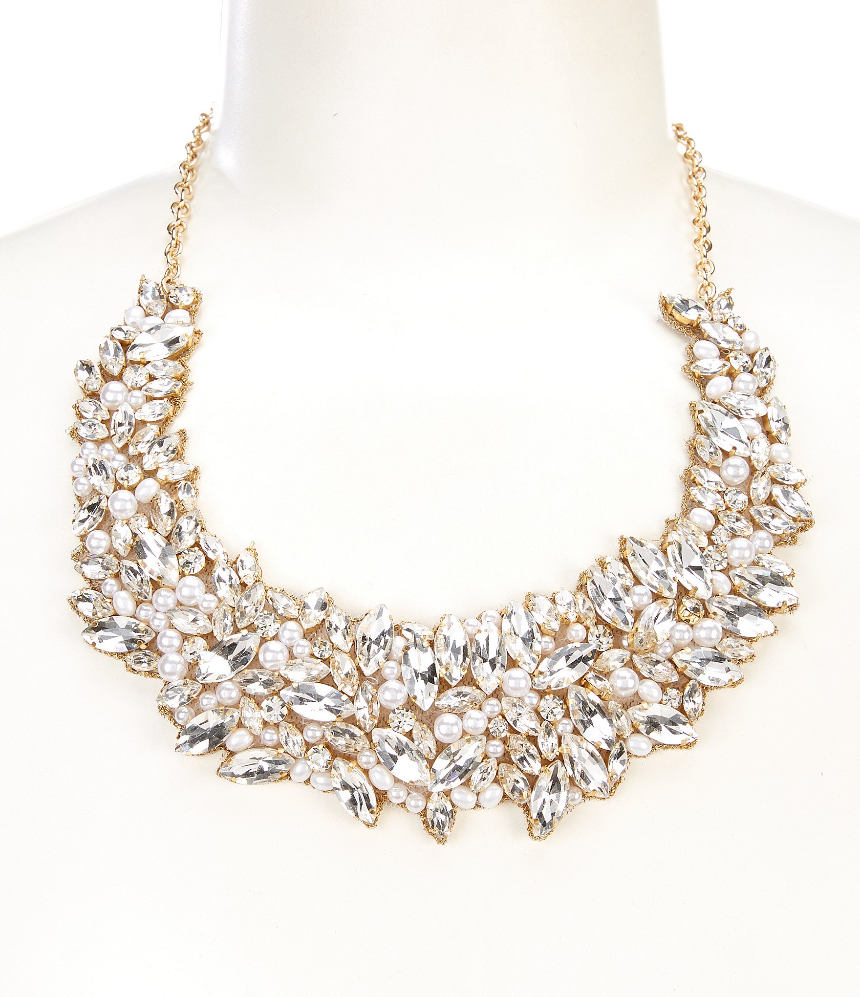J.Crew Three-layer Crystal Statement Necklace in Blue | Lyst