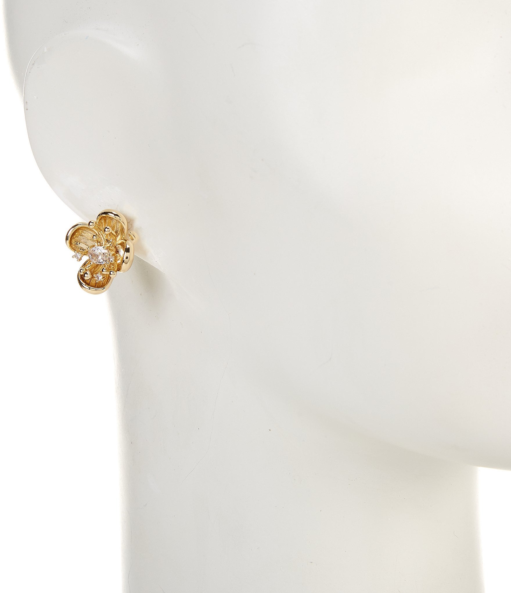 Southern Living Borrowed & Blue By Southern Living Cubic Zirconia Stone Flower Stud Earrings