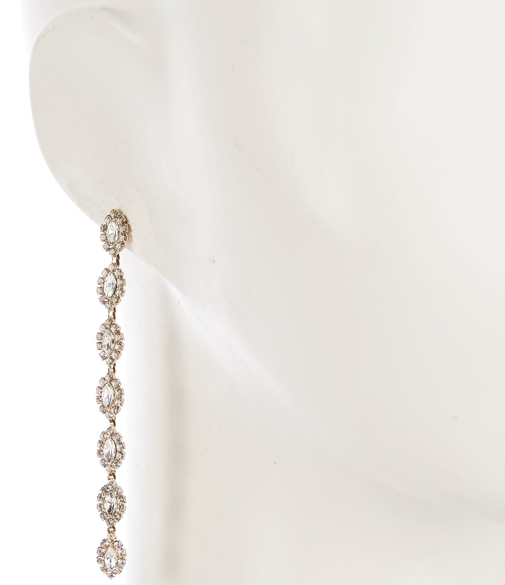 Southern Living Borrowed & Blue By Southern Living Marquis Crystal Linear Earrings