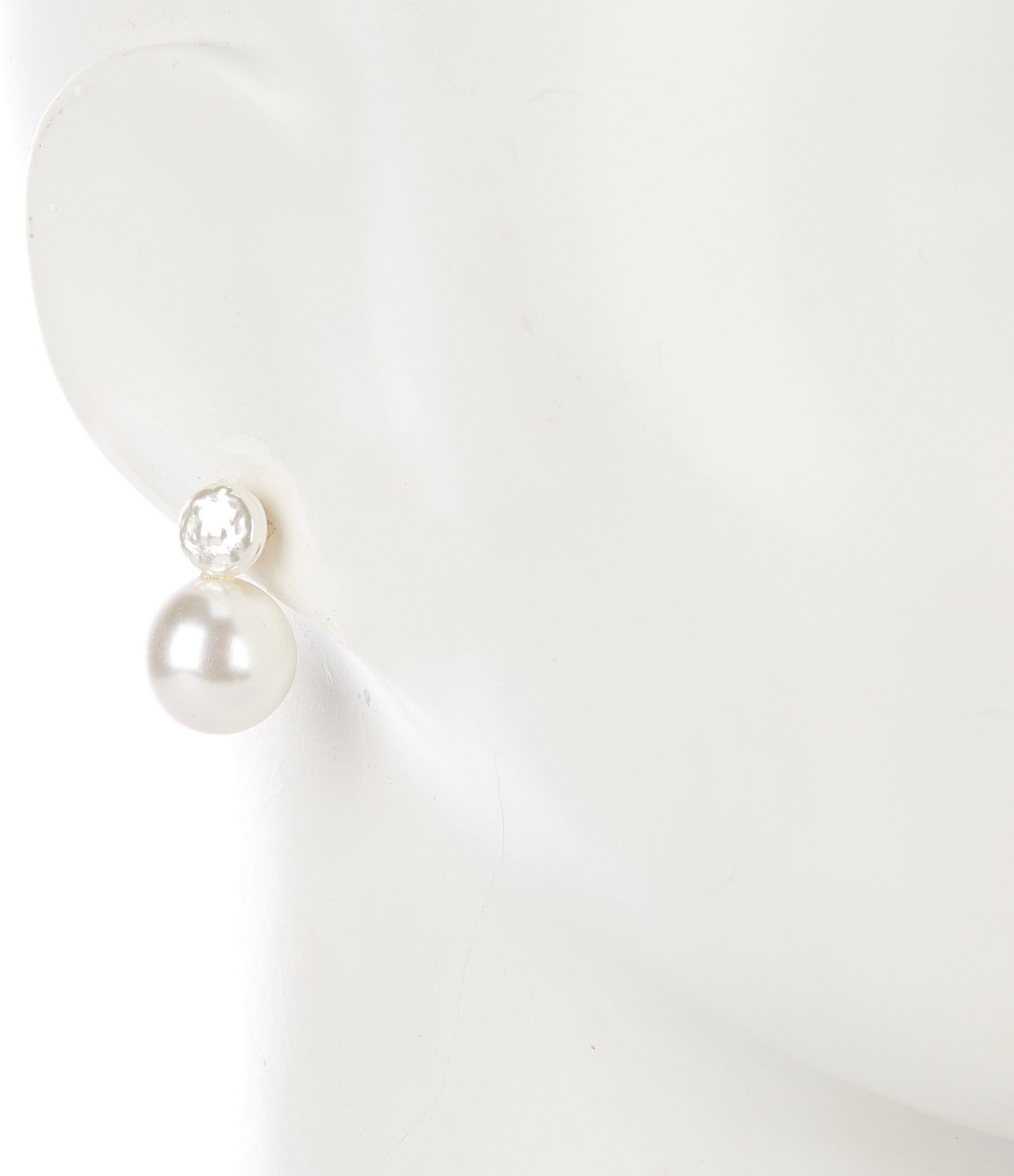 Southern Living Borrowed & Blue By Southern Living Organic Coin Pearl Double Drop Earrings