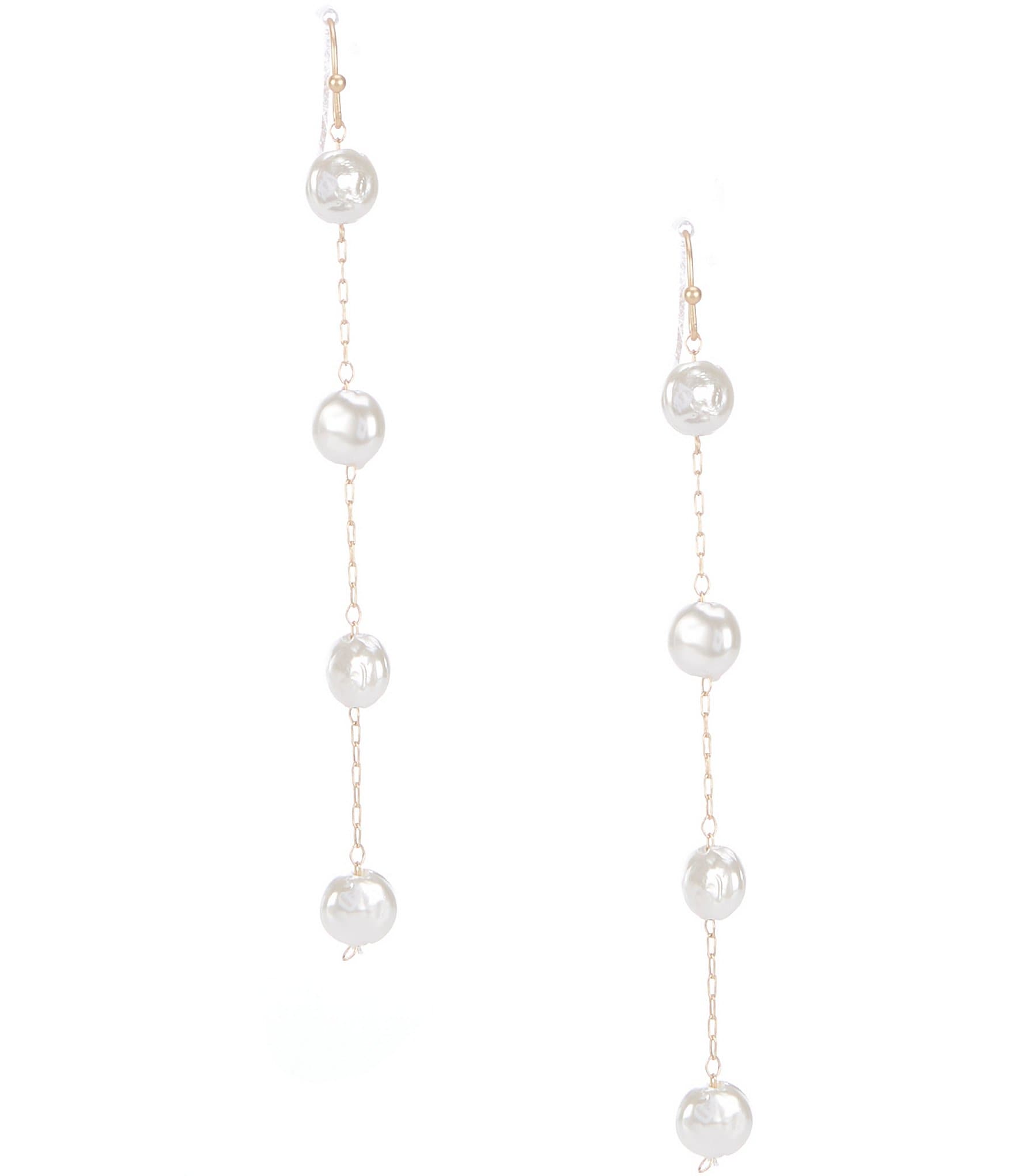 Southern Living Borrowed & Blue By Southern Living Pearl Chain Drop Earrings