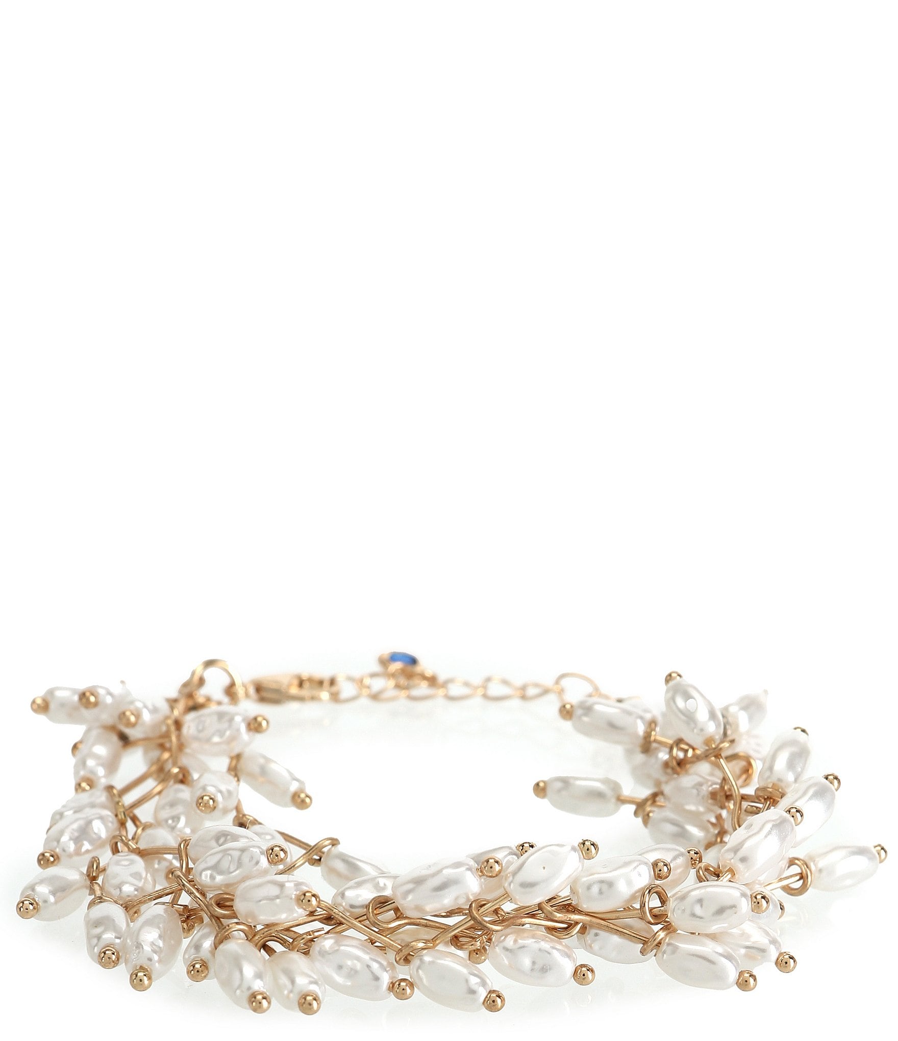 Southern Living Borrowed & Blue By Southern Living Pearl Shakey Line Bracelet