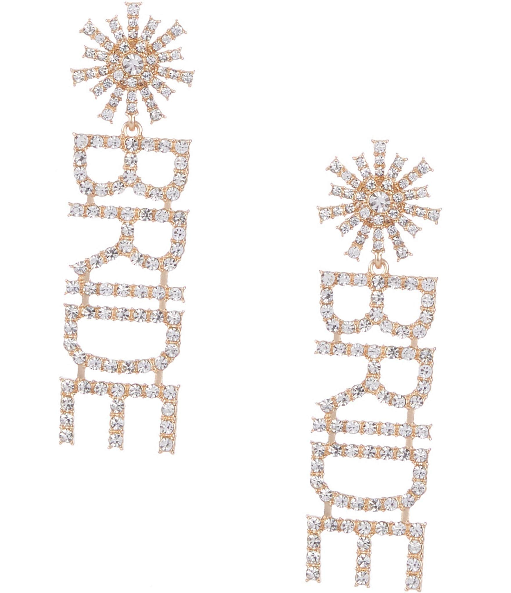 Southern Living Borrowed & Blue By Southern Living Rhinestone Pave Bride Statement Drop Earrings