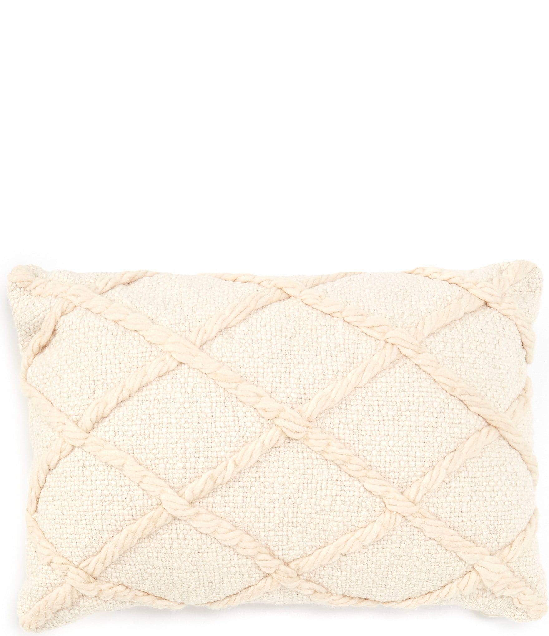 Southern Living Diamond Embroidered Breakfast Pillow