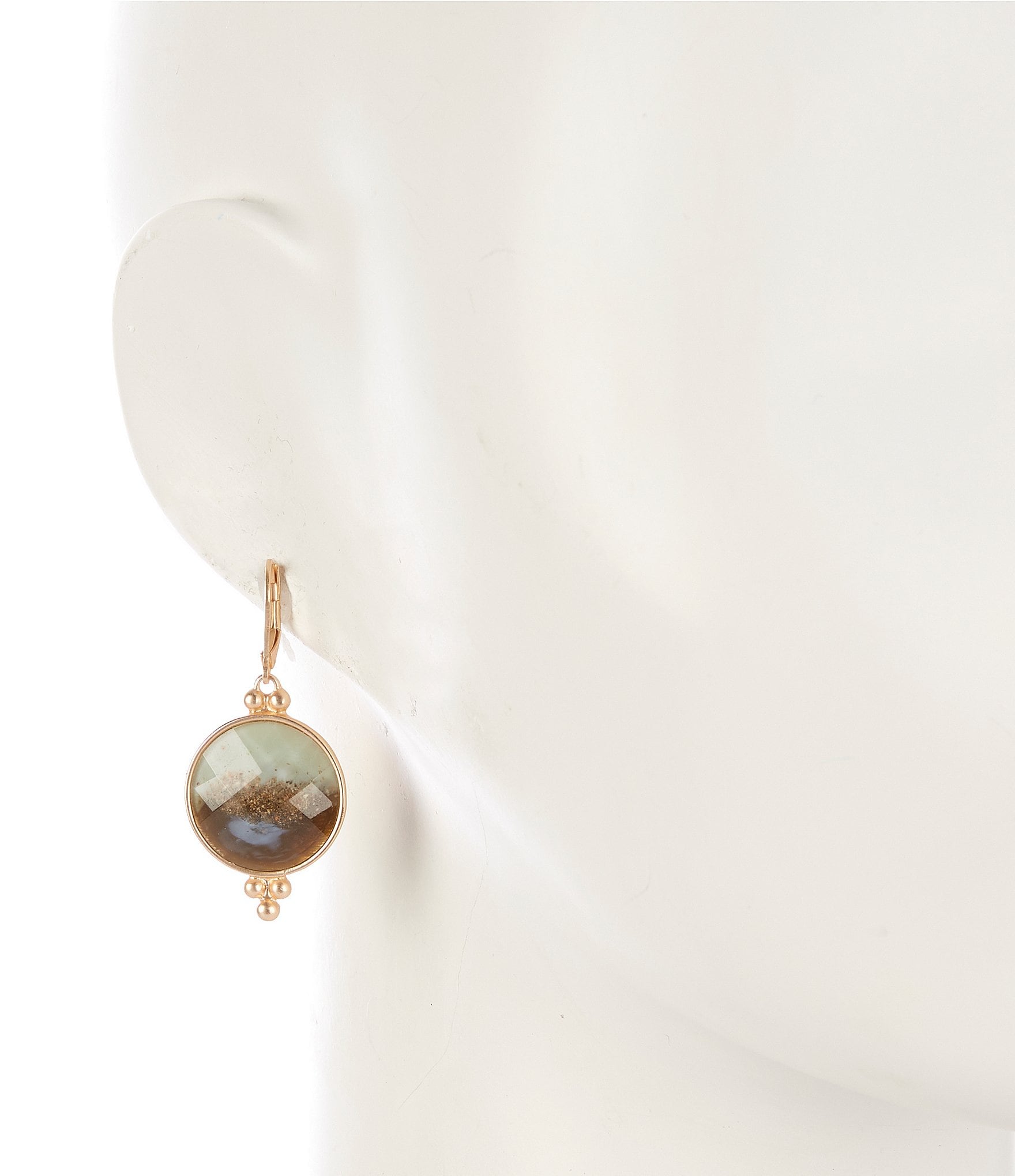 Southern Living Faceted Epoxy Cab Drop Earrings