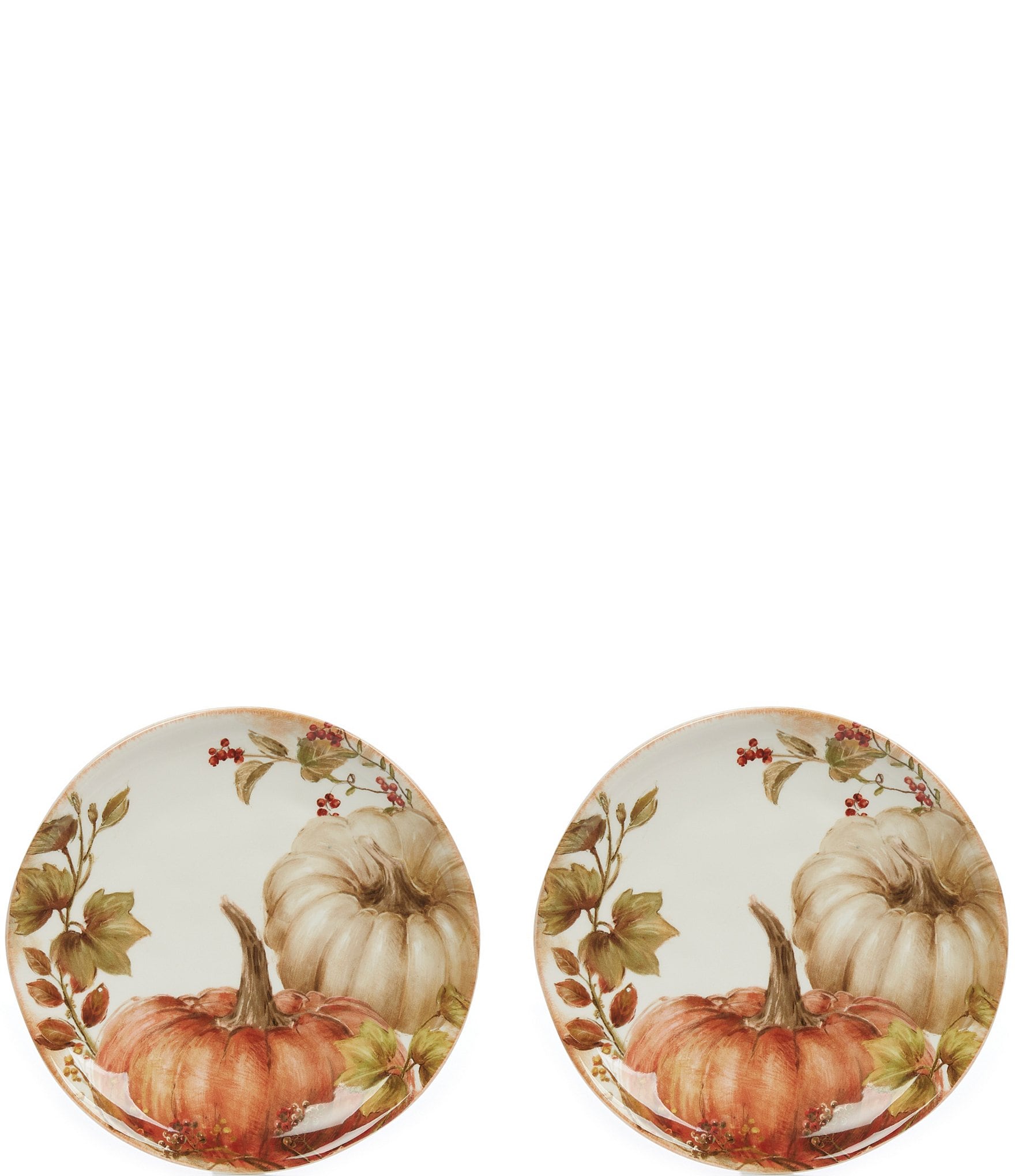 Southern Living Festive Fall Collection Classic Pumpkin Accent Plates ...