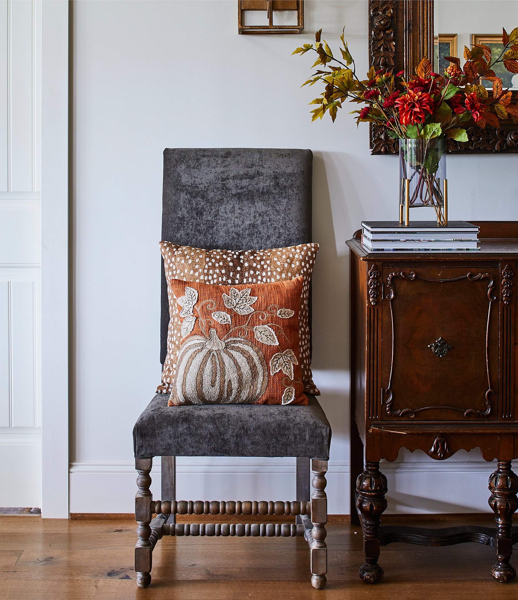 Southern Living Embroidered Animal Print Square Pillow