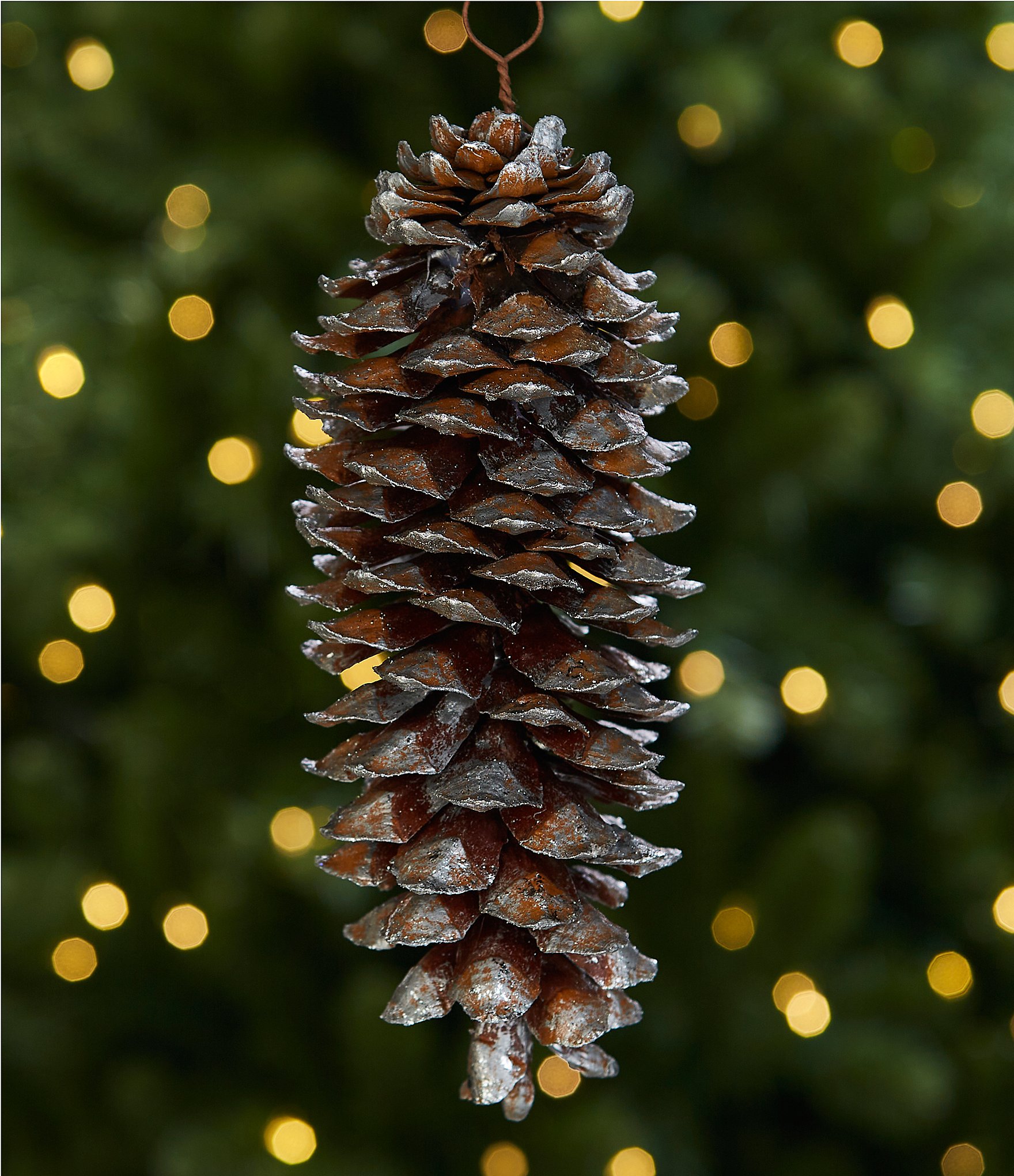 Wooden Snowflake Pine Cone Ornament - Kelea's Florals