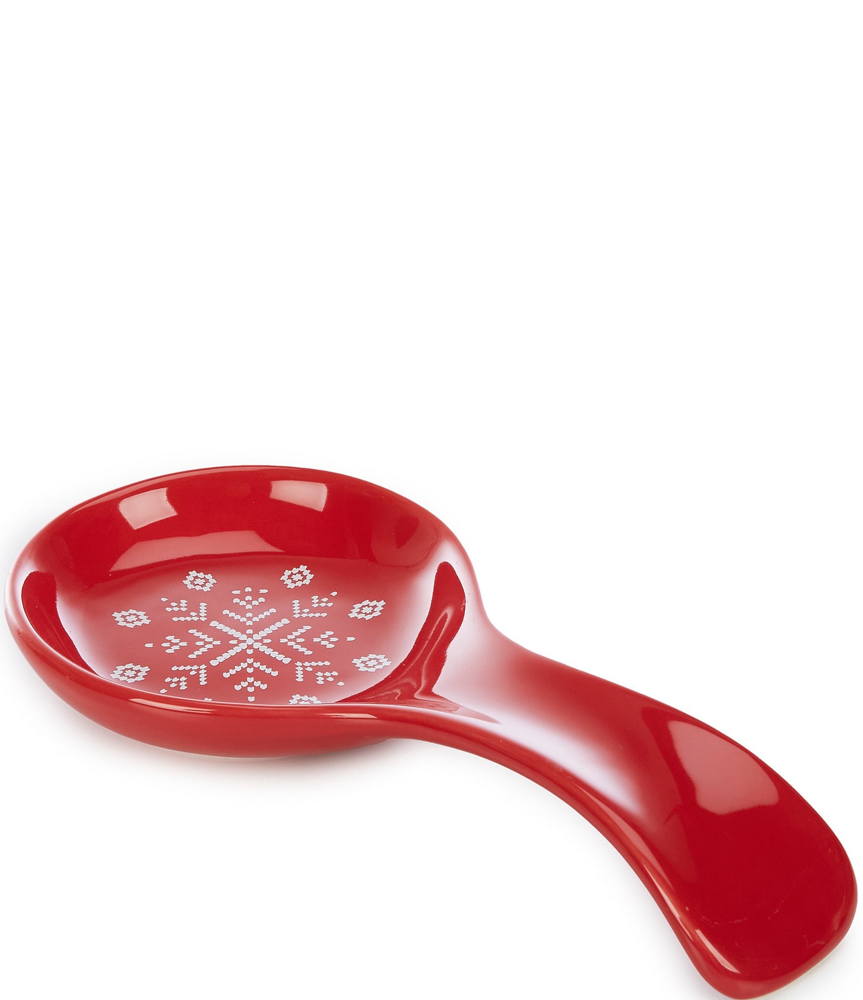 Spoon Rest w/Cow Red