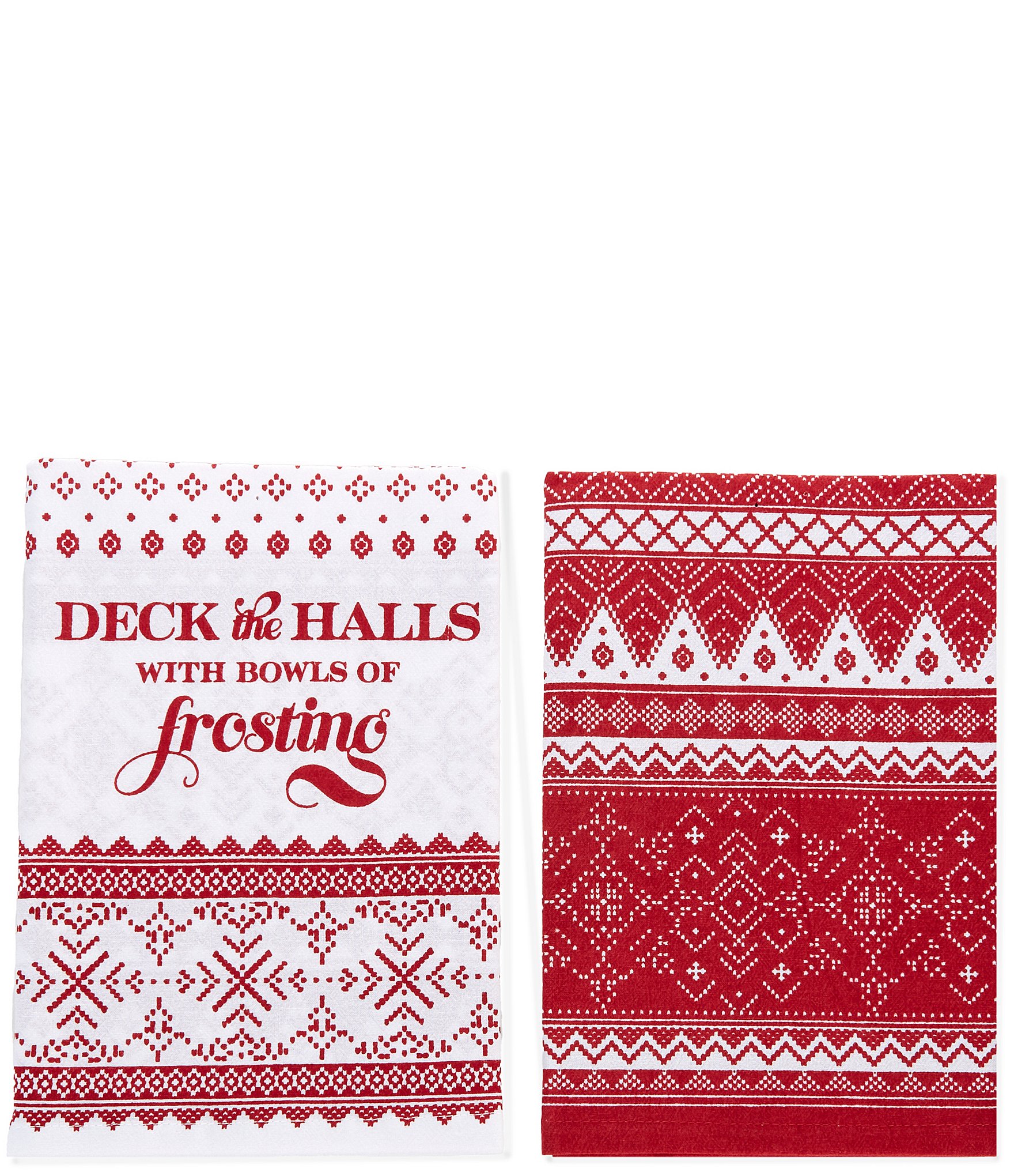 Tahoe Fair Isle Cotton Tea Towels - Set of 2