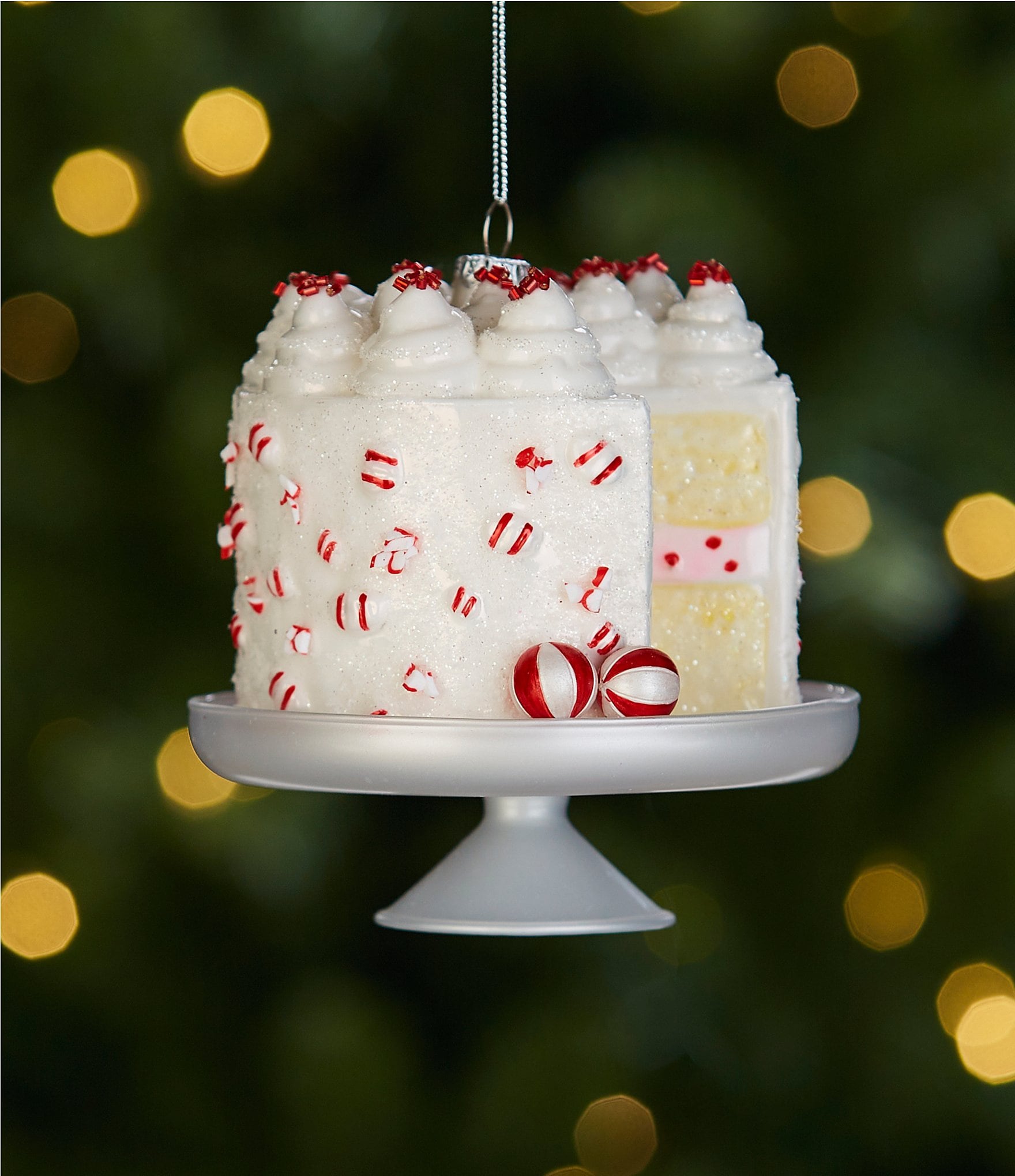 Southern Living Holly Jolly Collection Candy Cane Round Cake Stand ...