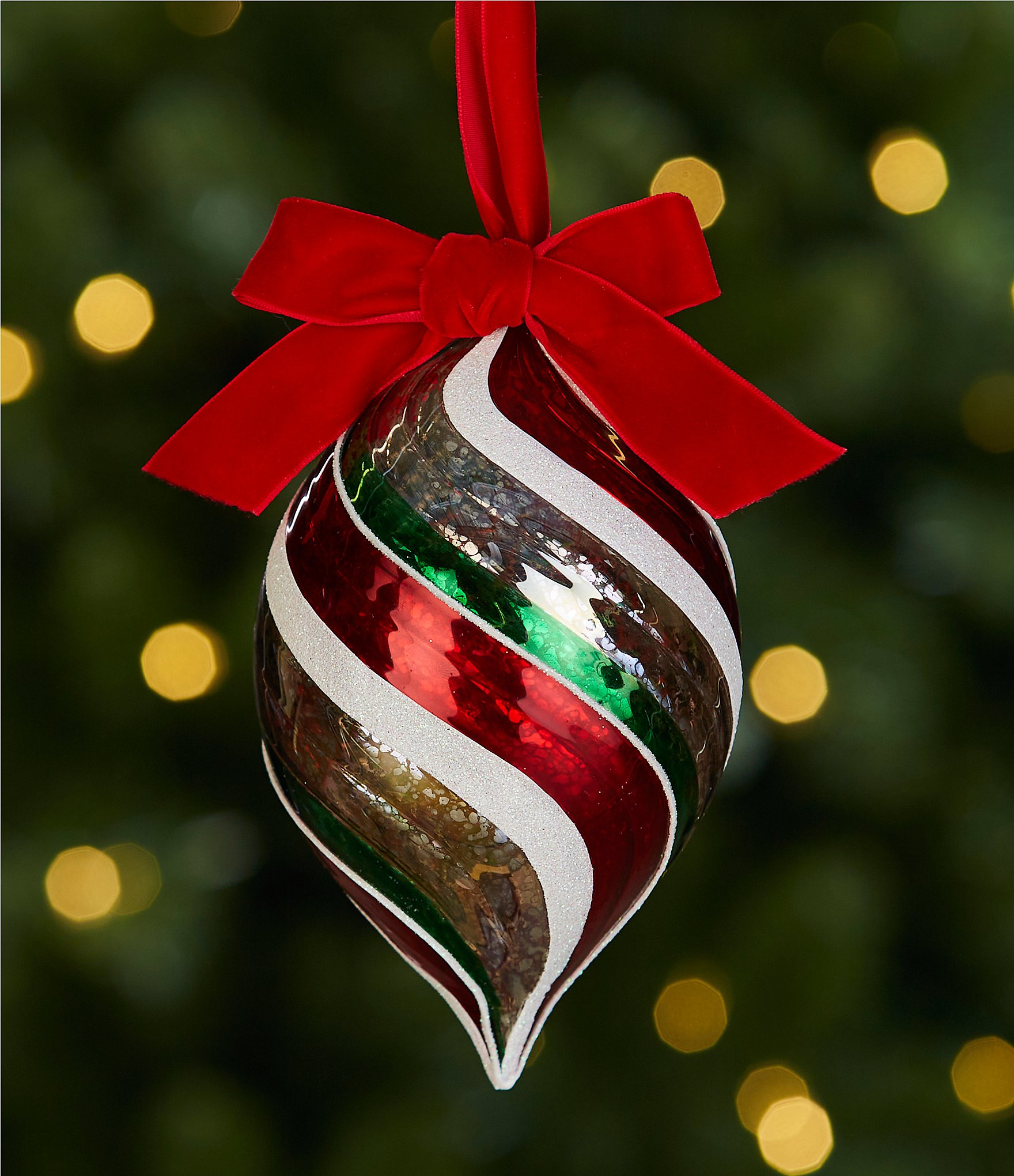 Ornament, glass / enamel / velveteen ribbon / gold-finished copper / brass  / steel, clear and multicolored, 3-inch round with hummingbird / flower /  leaf design. Sold individually. - Fire Mountain Gems and Beads