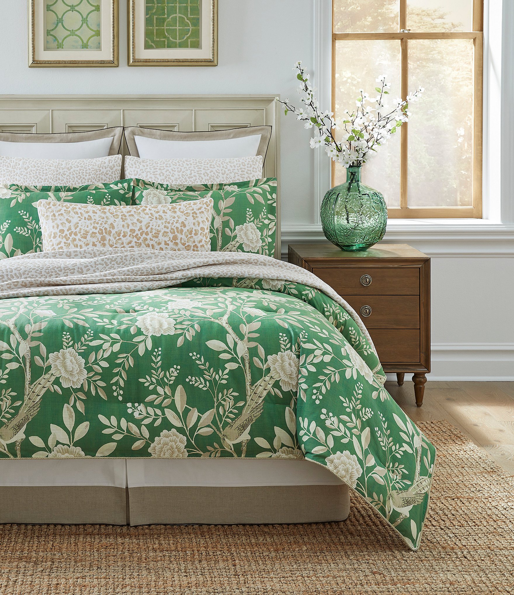 Southern Living Loden Printed Floral Comforter Mini Set | Dillard's