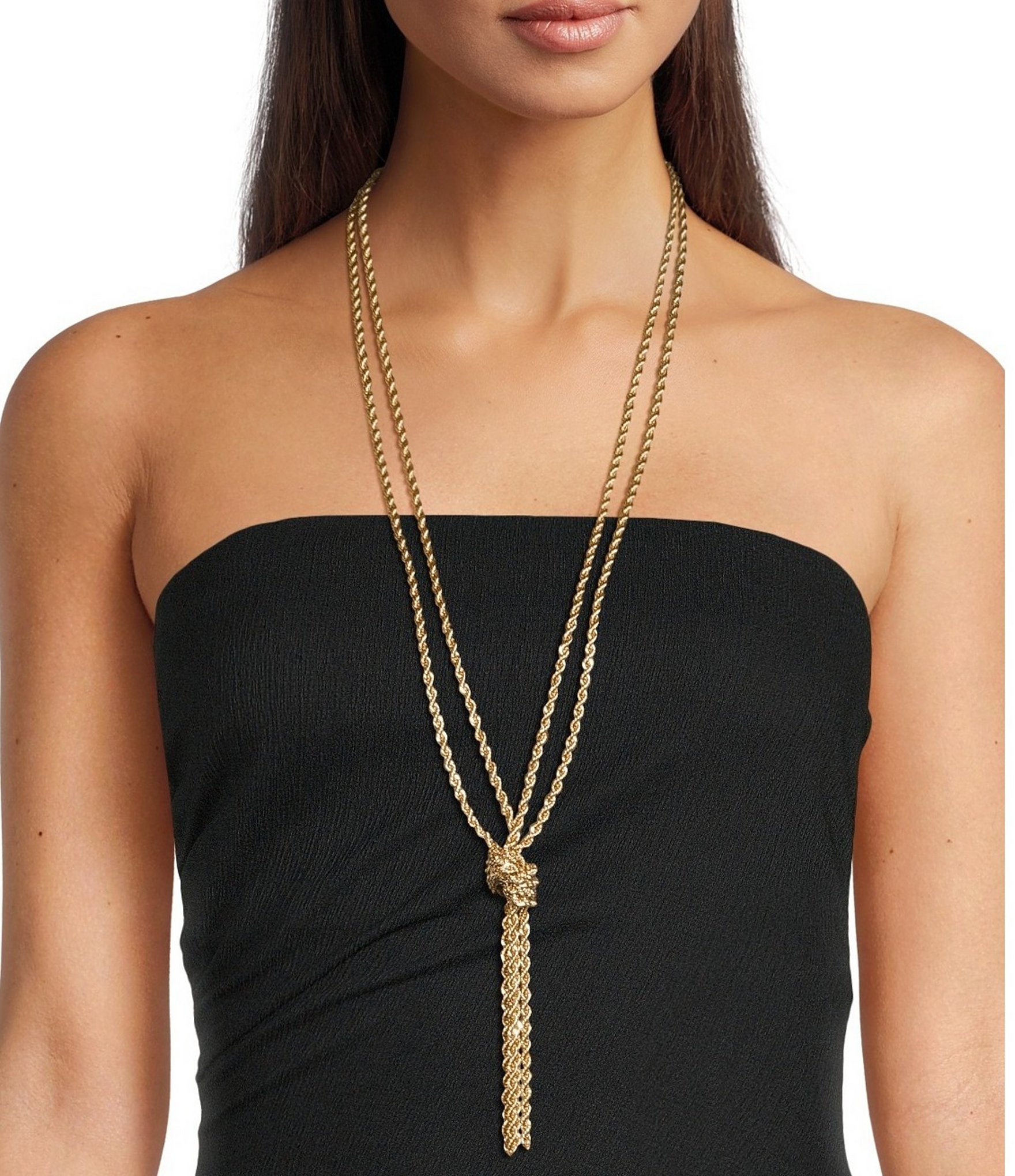 Southern Living Long Chain Tassel Knot Y-Necklace