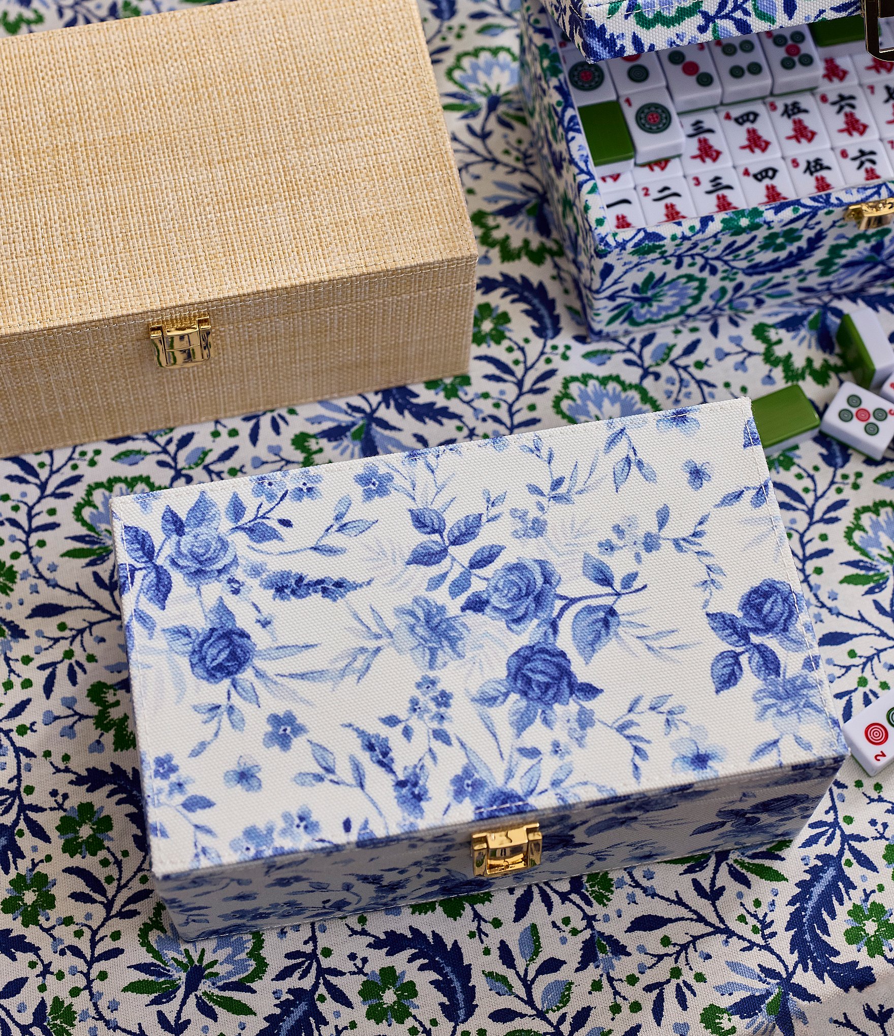 Southern Living Mahjong Caroline Tile Travel Box Set