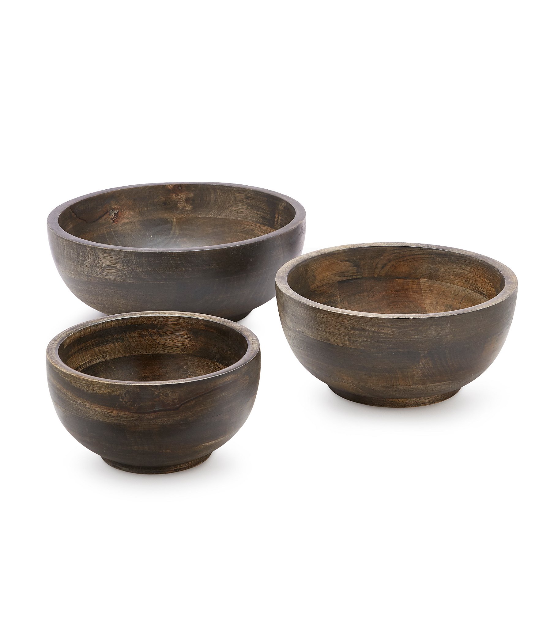 Southern Living Mango Wood Round Bowl