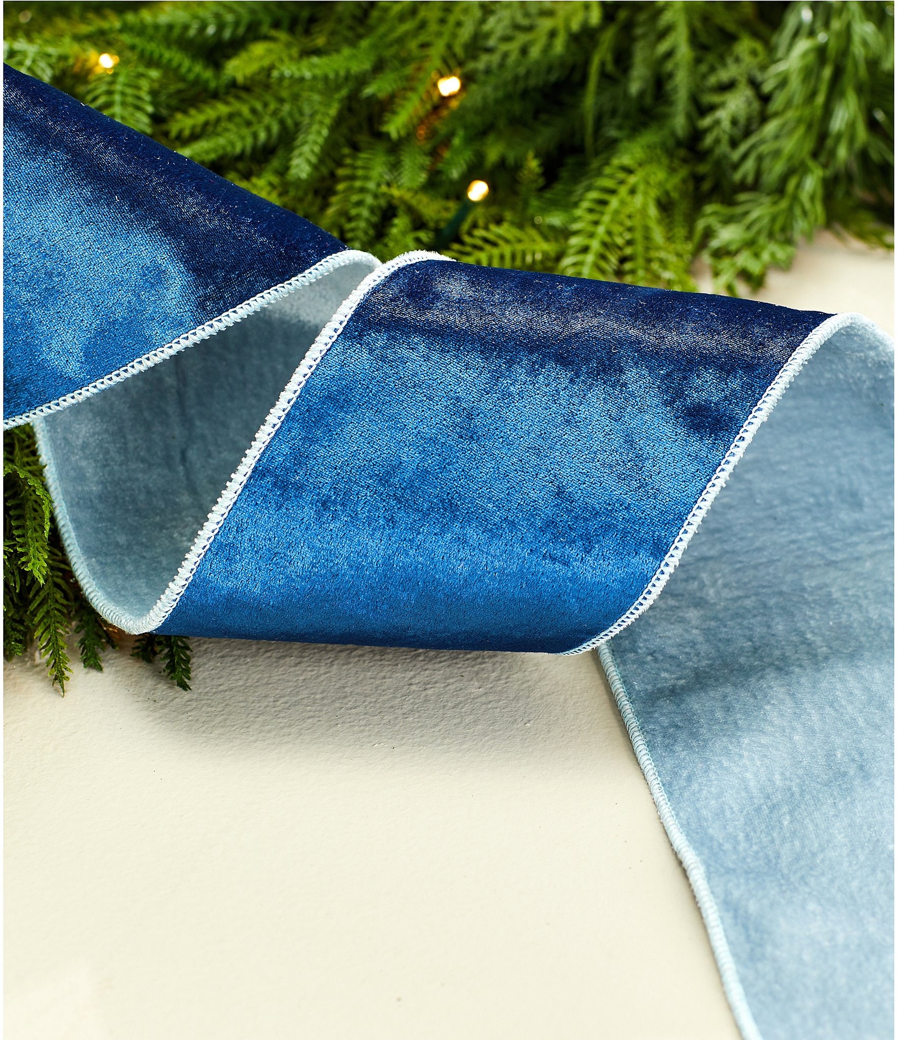Southern Living Meet Me Under The Mistletoe Collection Solid 4#double; Reversible Decorative Ribbon